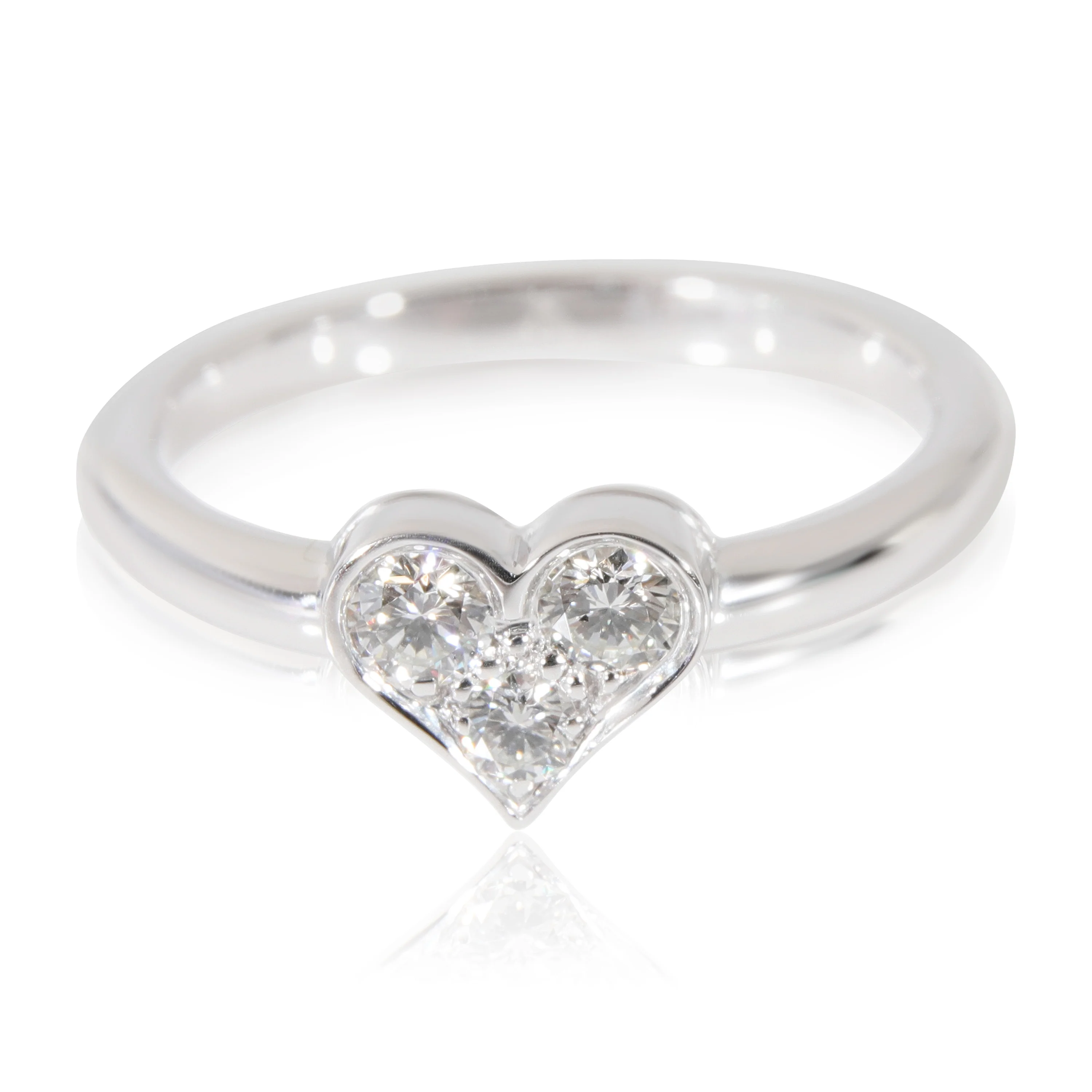 Tiffany & Co. Diamond Heart Ring in Platinum 0.17 CTW