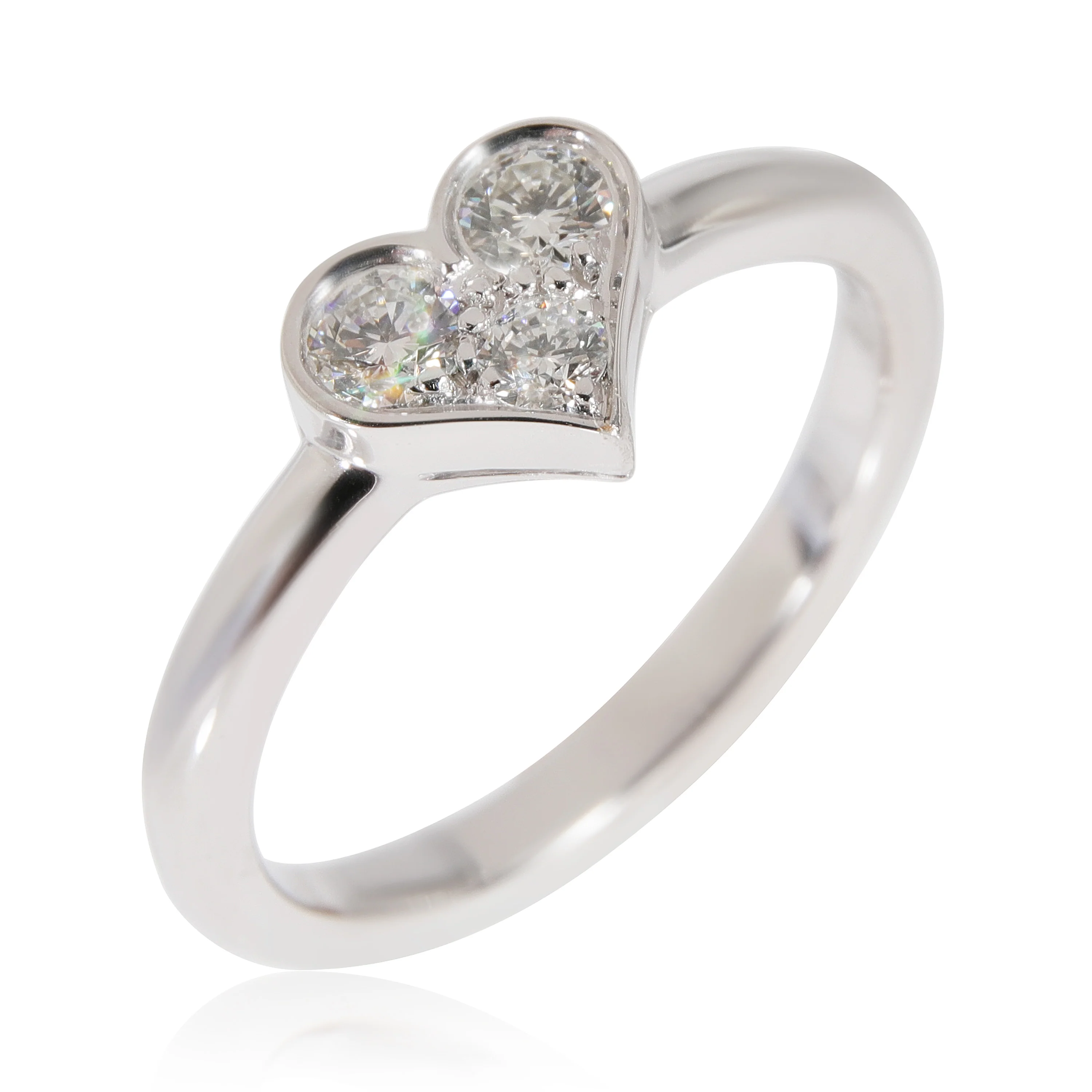 Tiffany & Co. Diamond Heart Ring in Platinum 0.17 CTW - Image 4