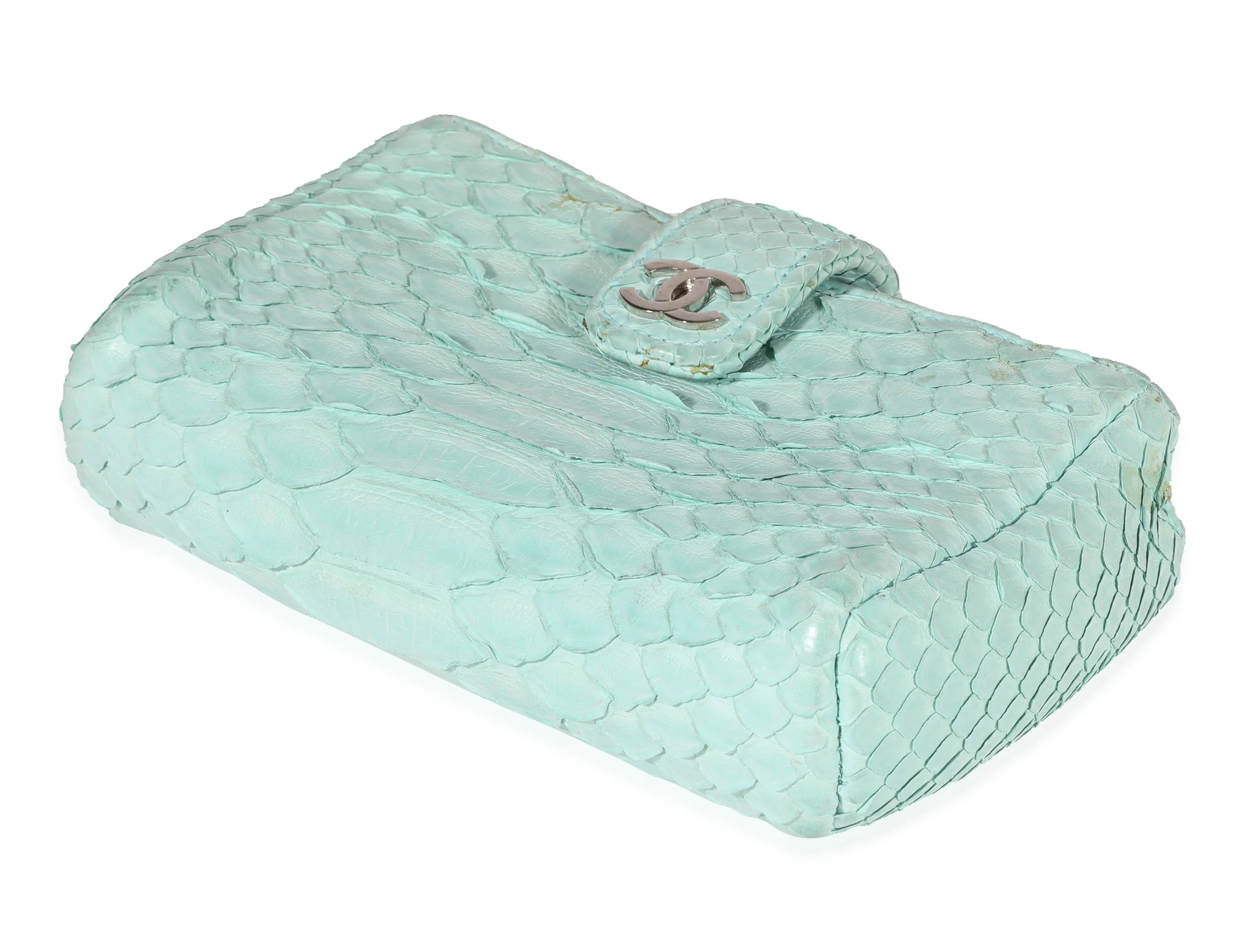 Mint Python Mini Phone Holder Clutch - Image 4