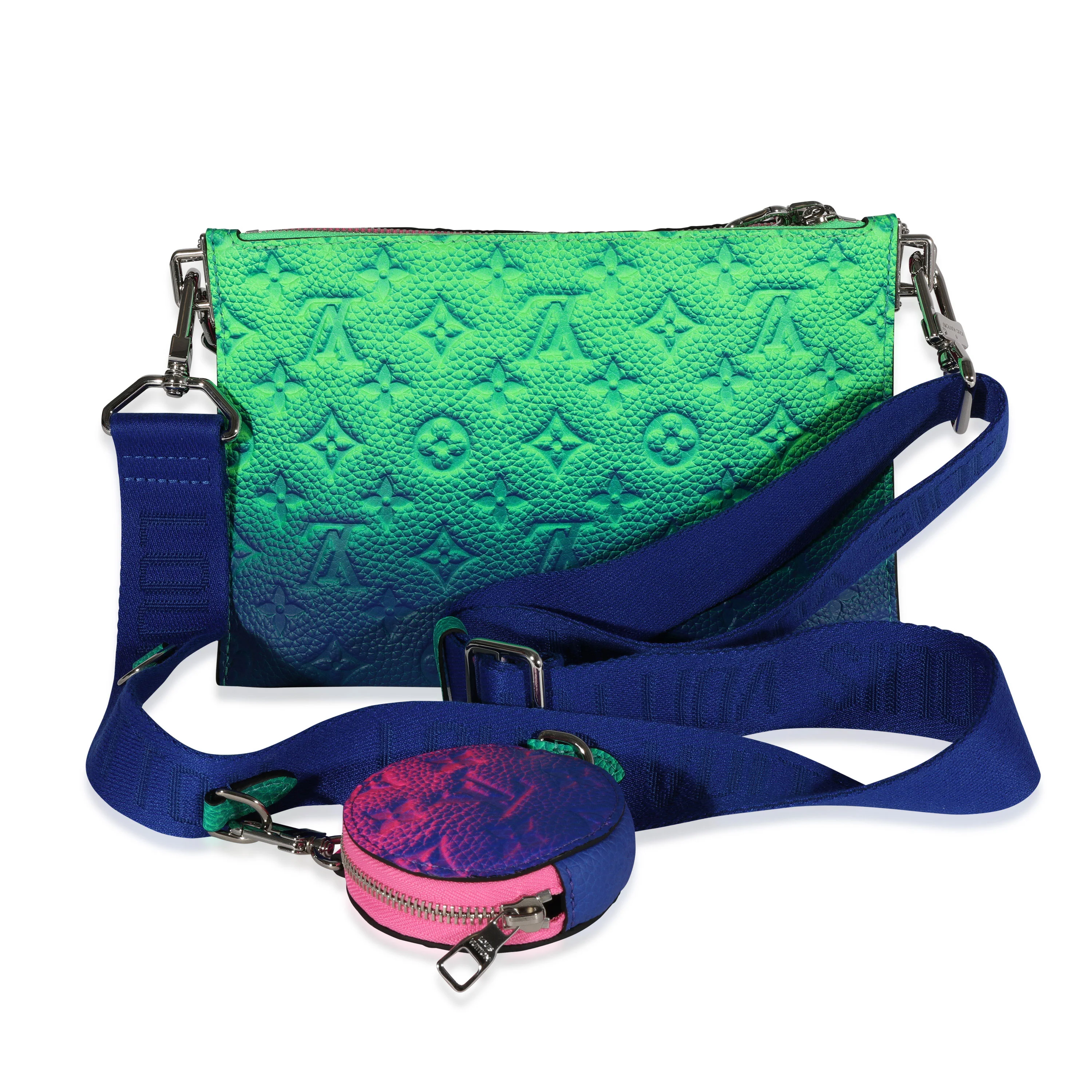 Louis Vuitton x Virgil Abloh Multicolor Monogram Taurillon Illusion Trio Pouch - Image 3