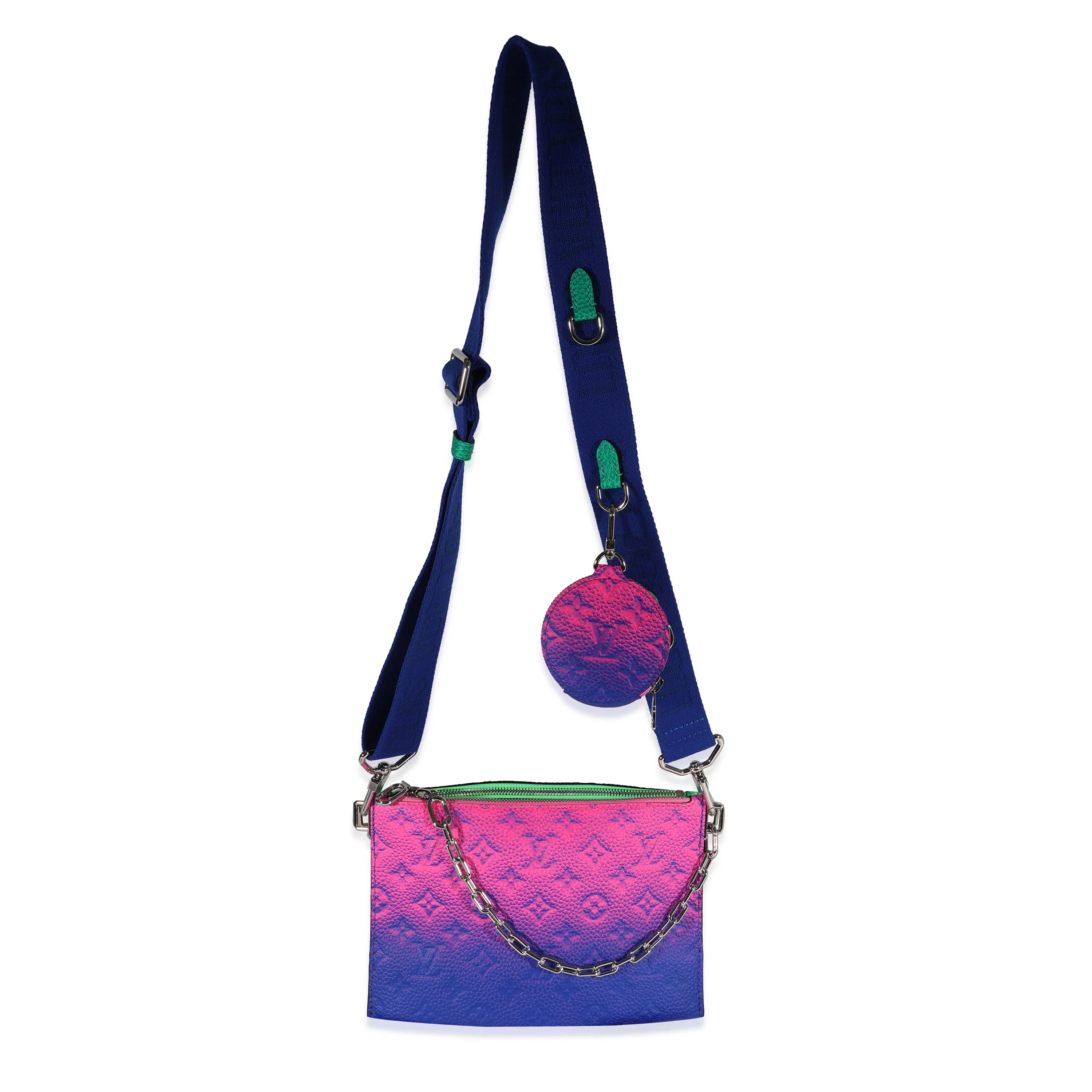 Louis Vuitton x Virgil Abloh Multicolor Monogram Taurillon Illusion Trio Pouch - Image 4