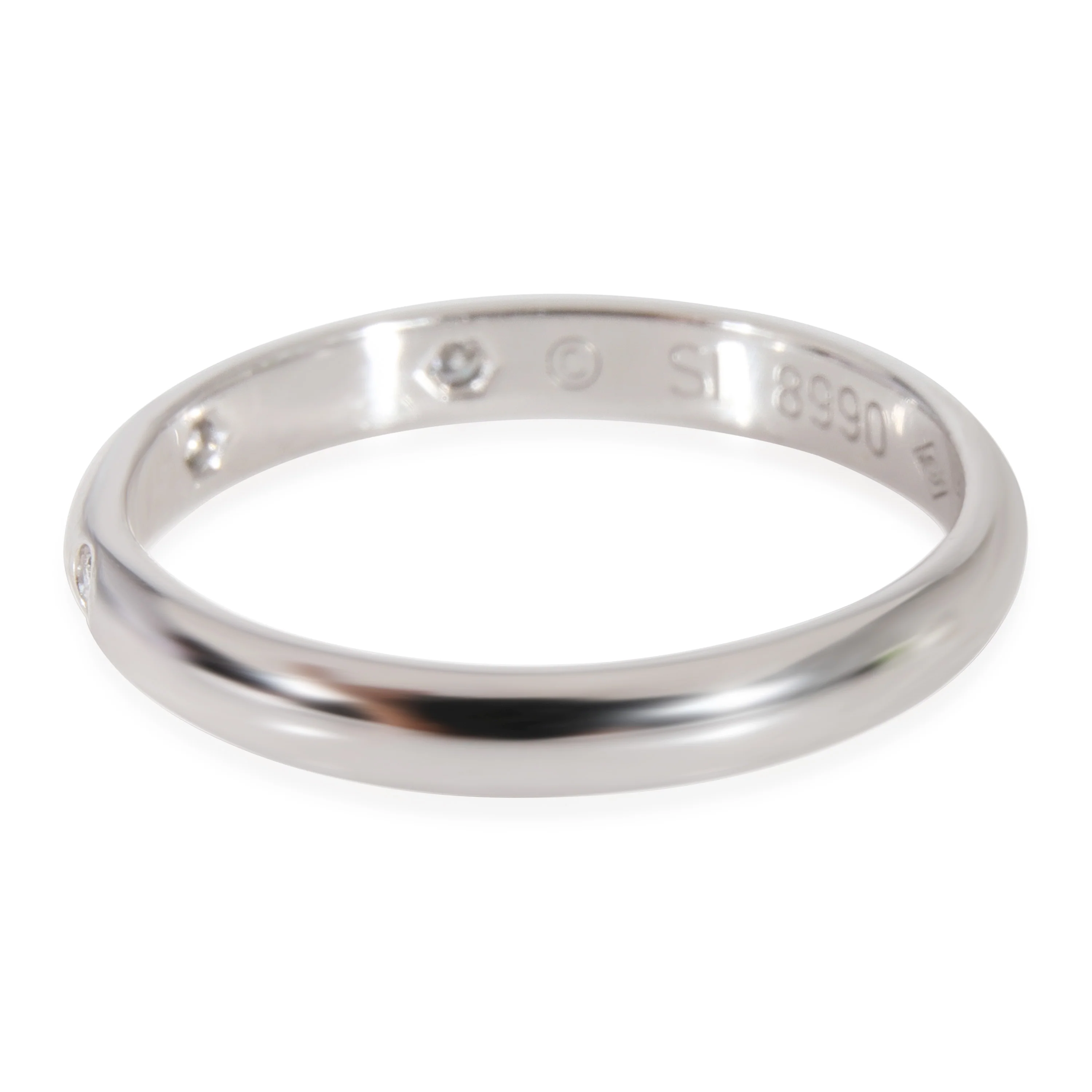 Cartier 1895 3 Diamond Wedding Band in Platinum 0.03 Ctw - Image 2
