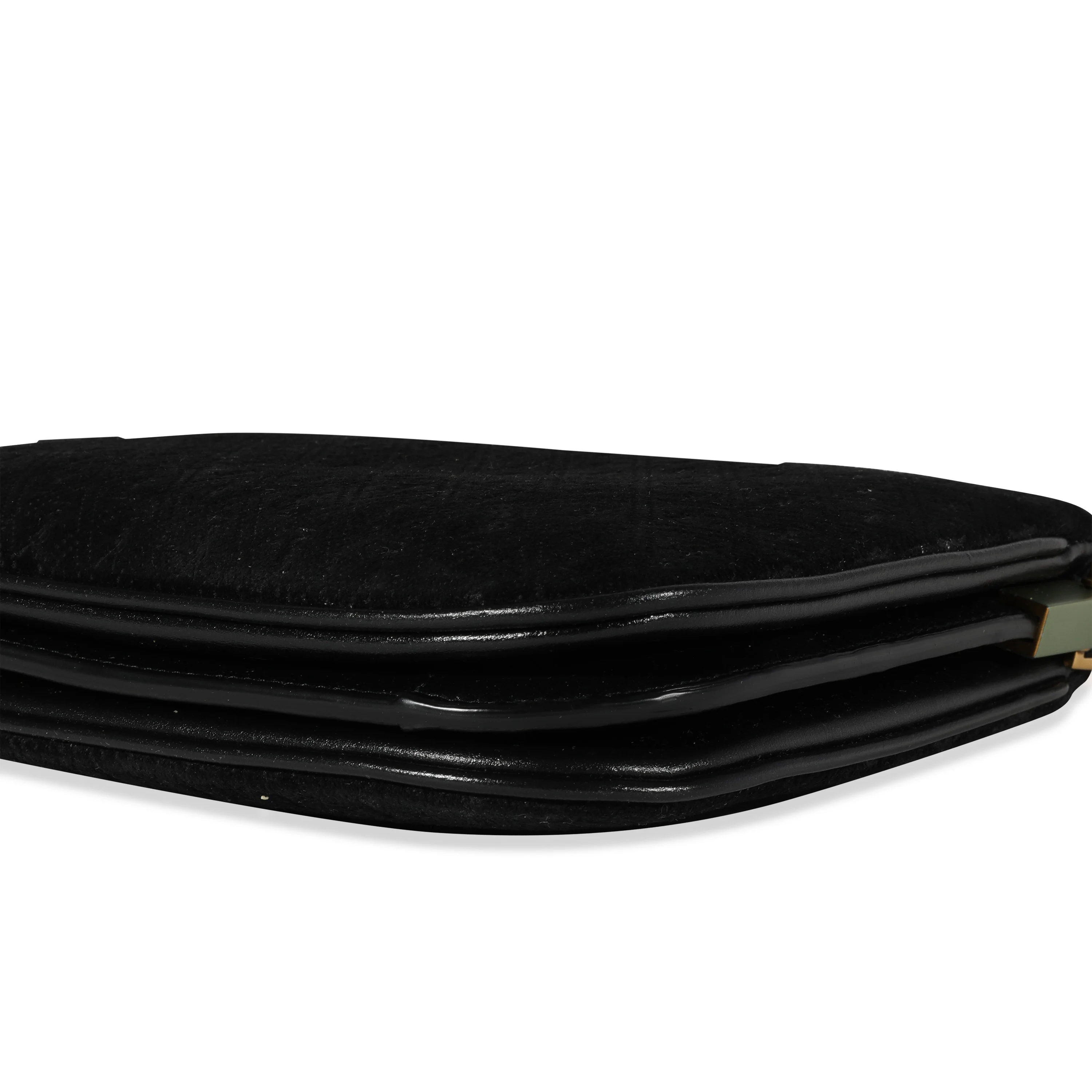 Black Suede & Leather All-Over Monogram Bag - Image 6