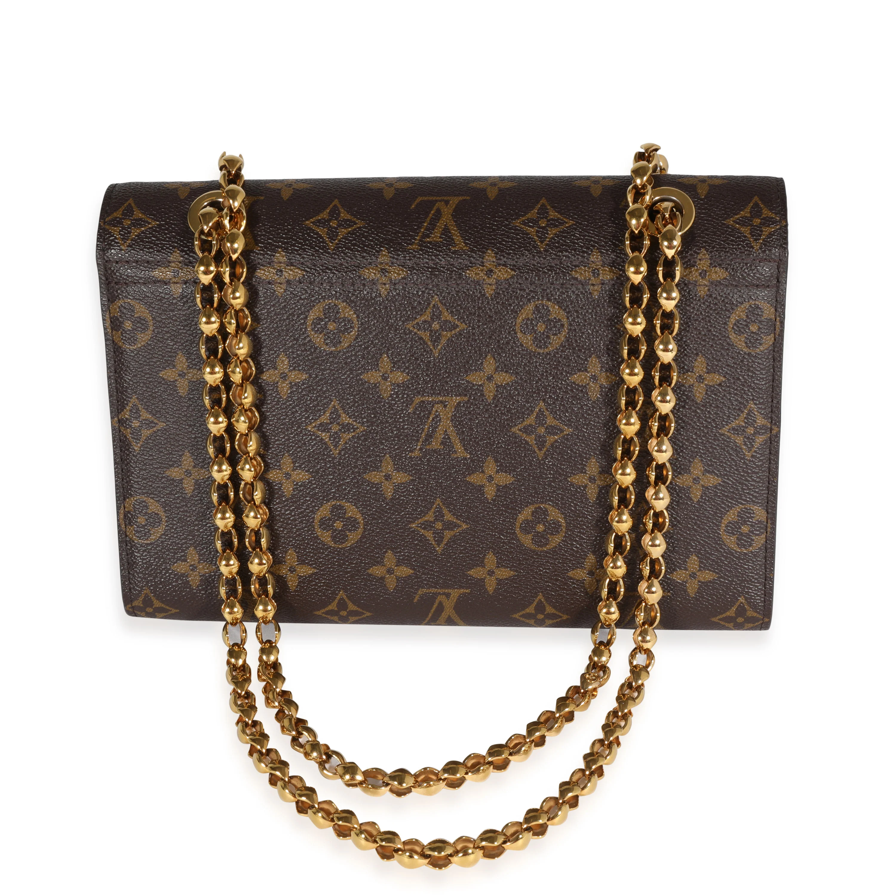 Louis Vuitton Monogram Canvas & Black Leather Victoire Bag - Image 3
