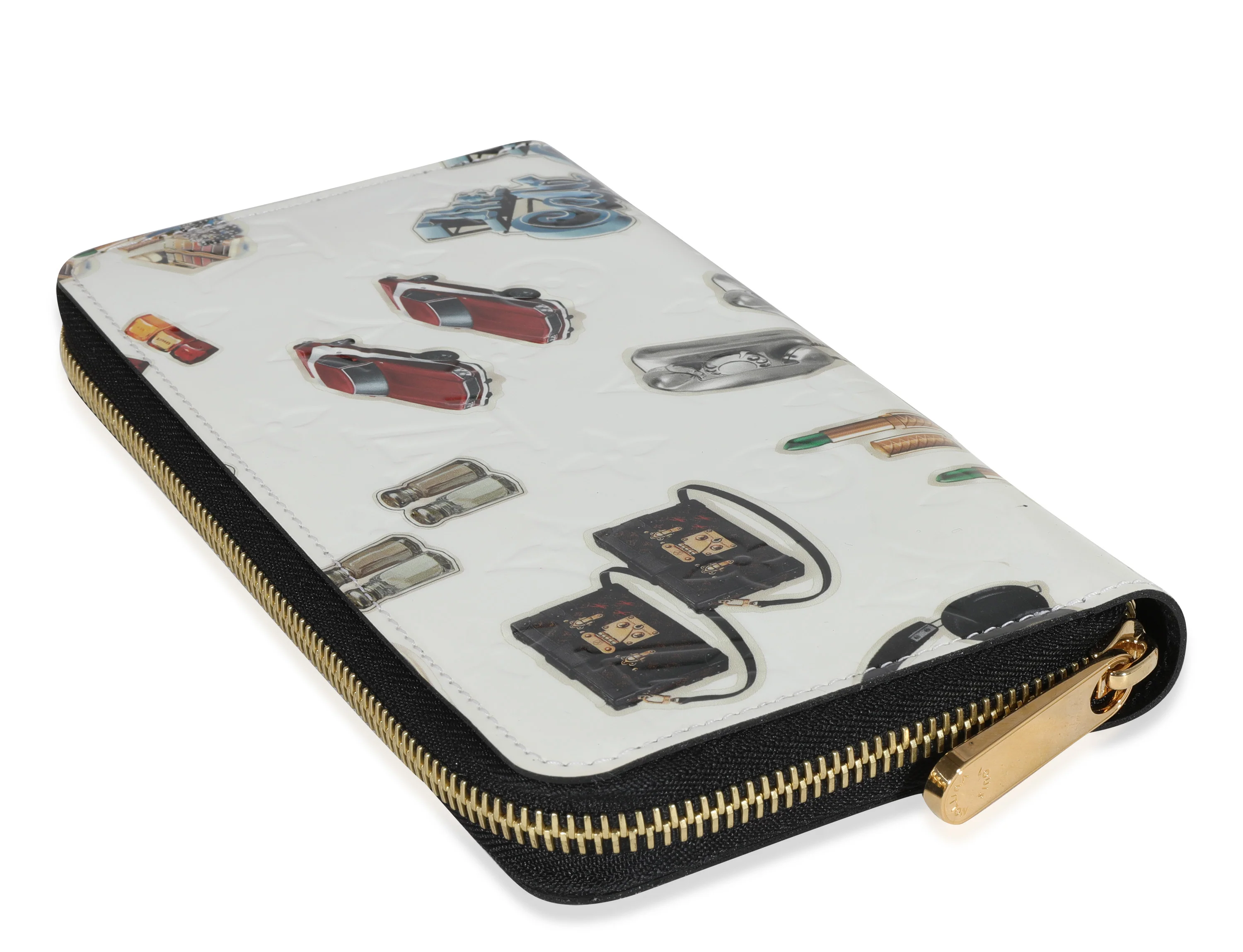 Louis Vuitton White Monogram Vernis Stickers Animation Wallet - Image 4
