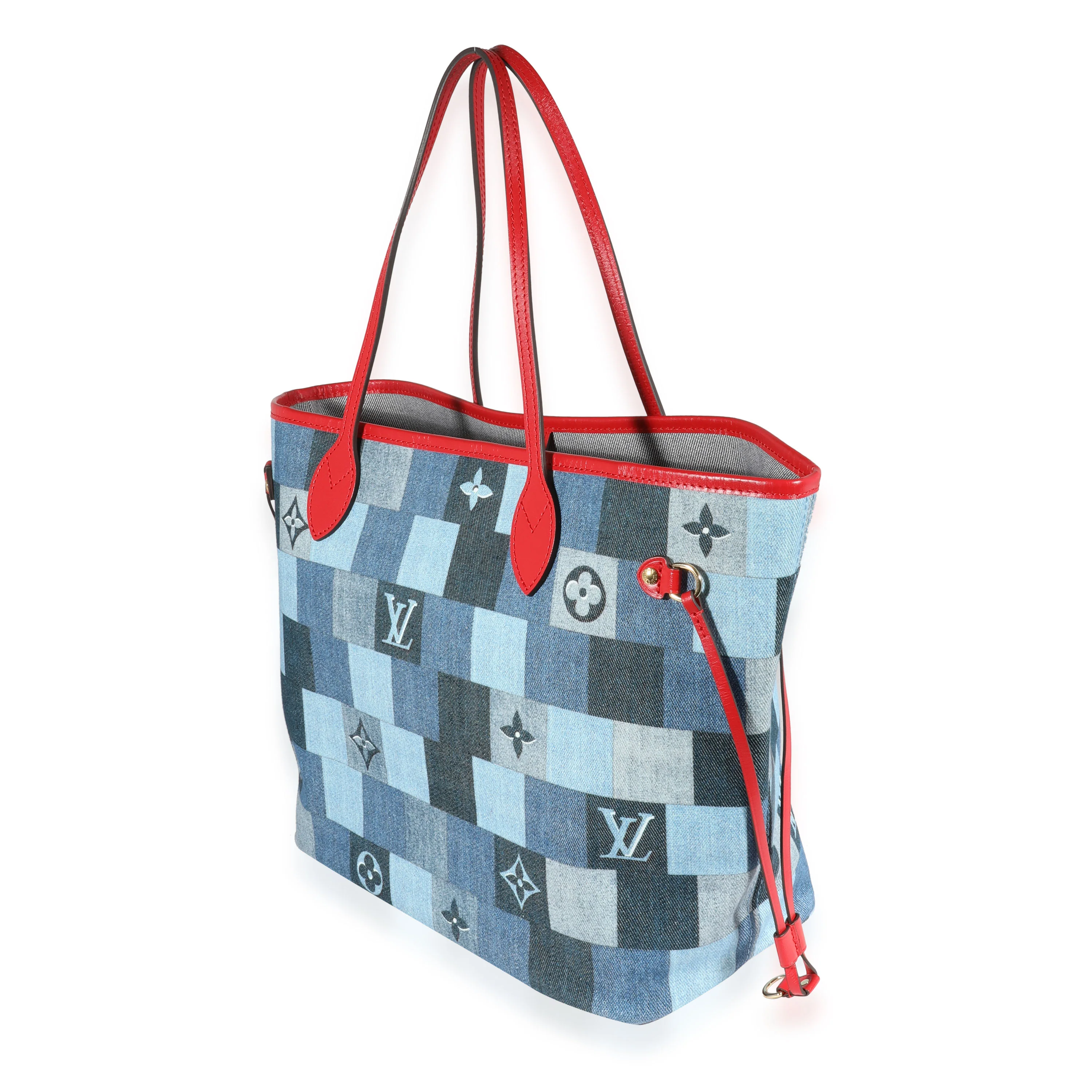 Louis Vuitton Blue Denim Monogram Patchwork Neverfull MM - Image 2