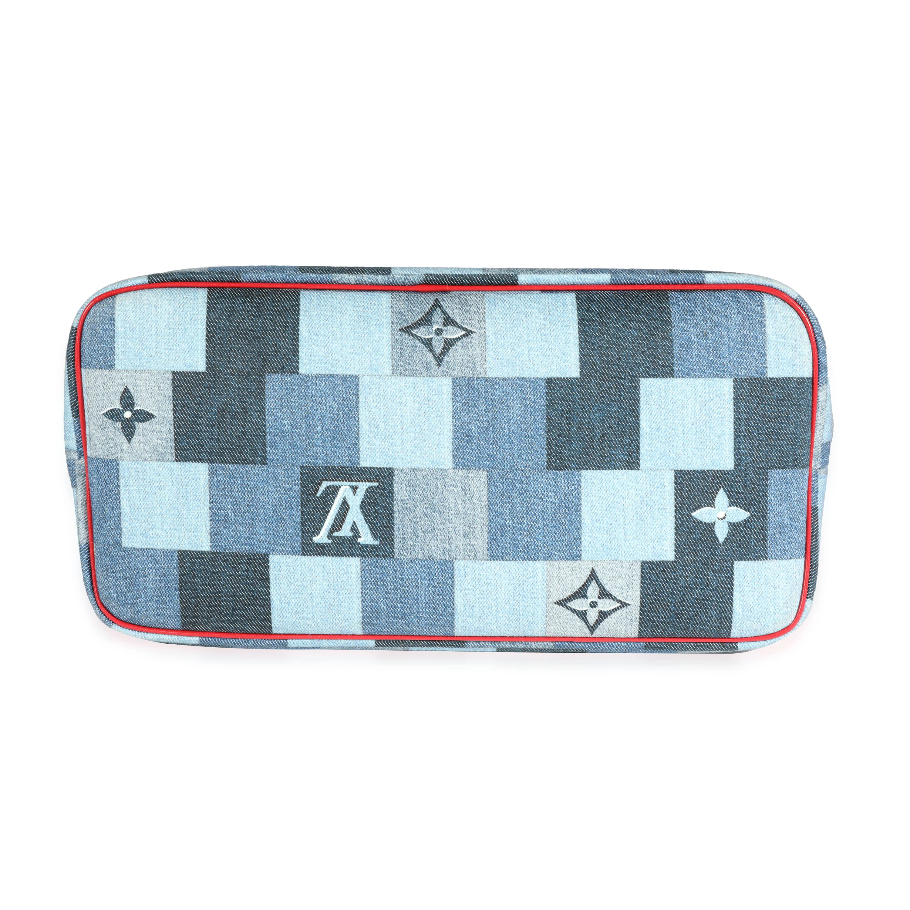 Louis Vuitton Blue Denim Monogram Patchwork Neverfull MM - Image 4