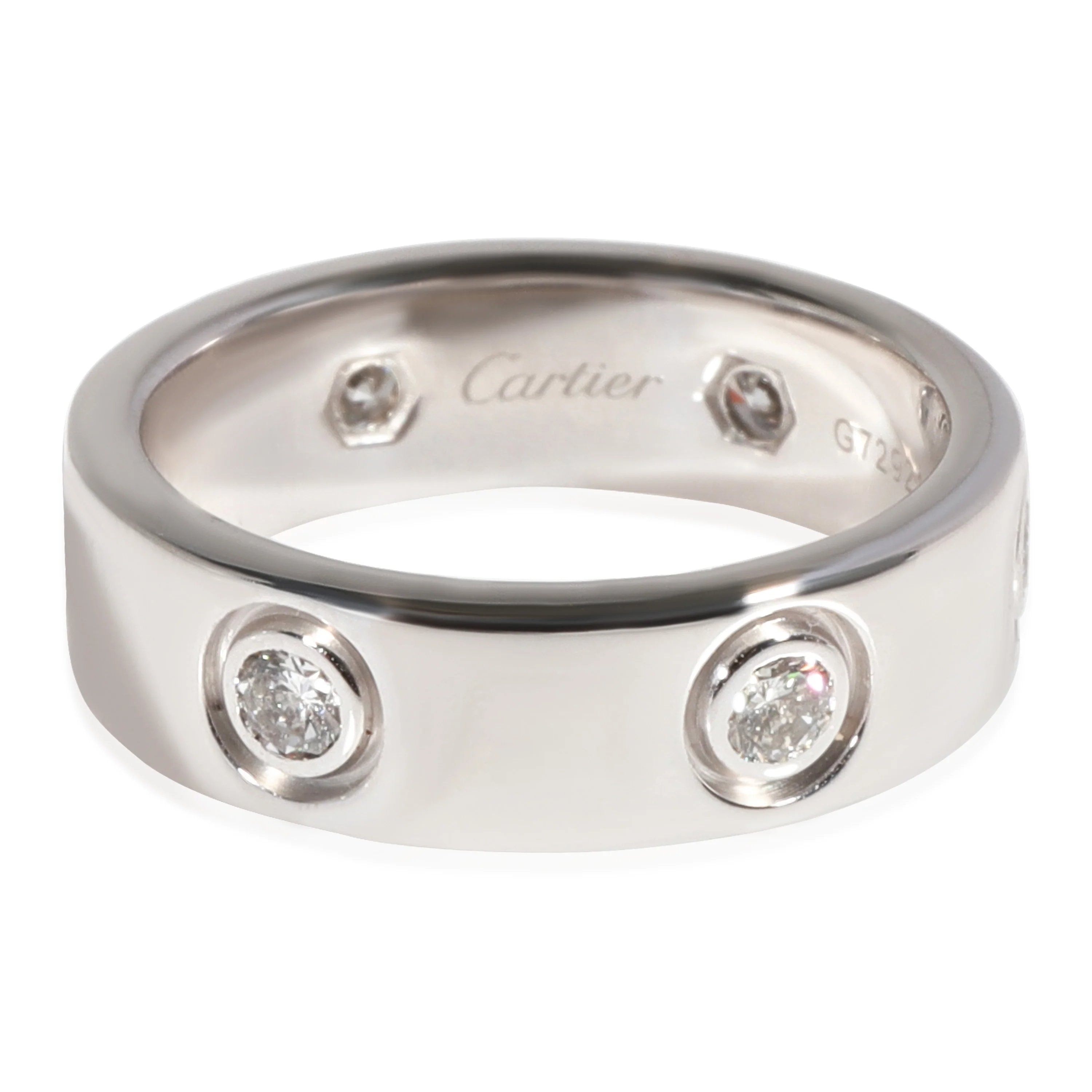 Cartier Love Diamond Ring in 18k White Gold 0.46 CTW