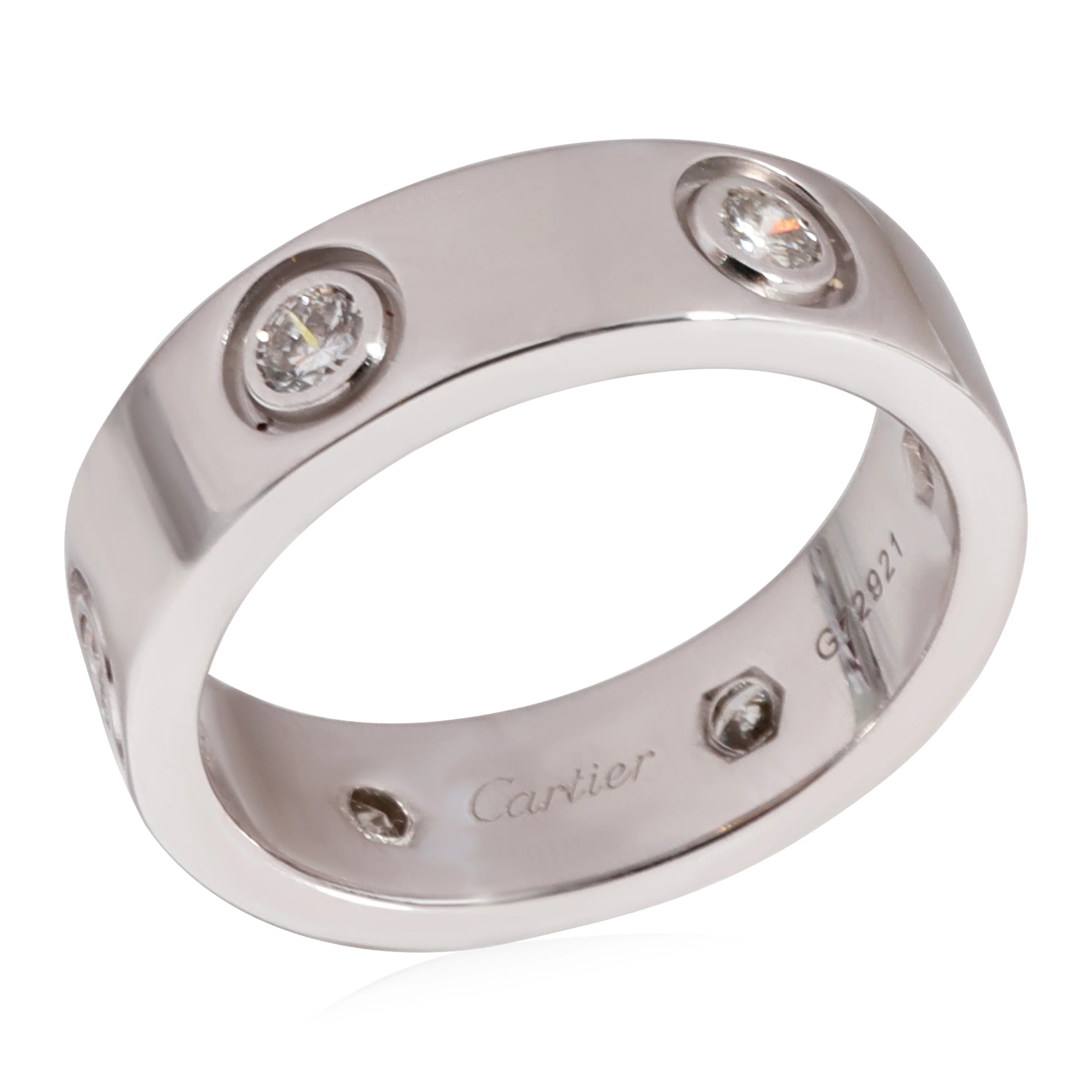 Cartier Love Diamond Ring in 18k White Gold 0.46 CTW - Image 3