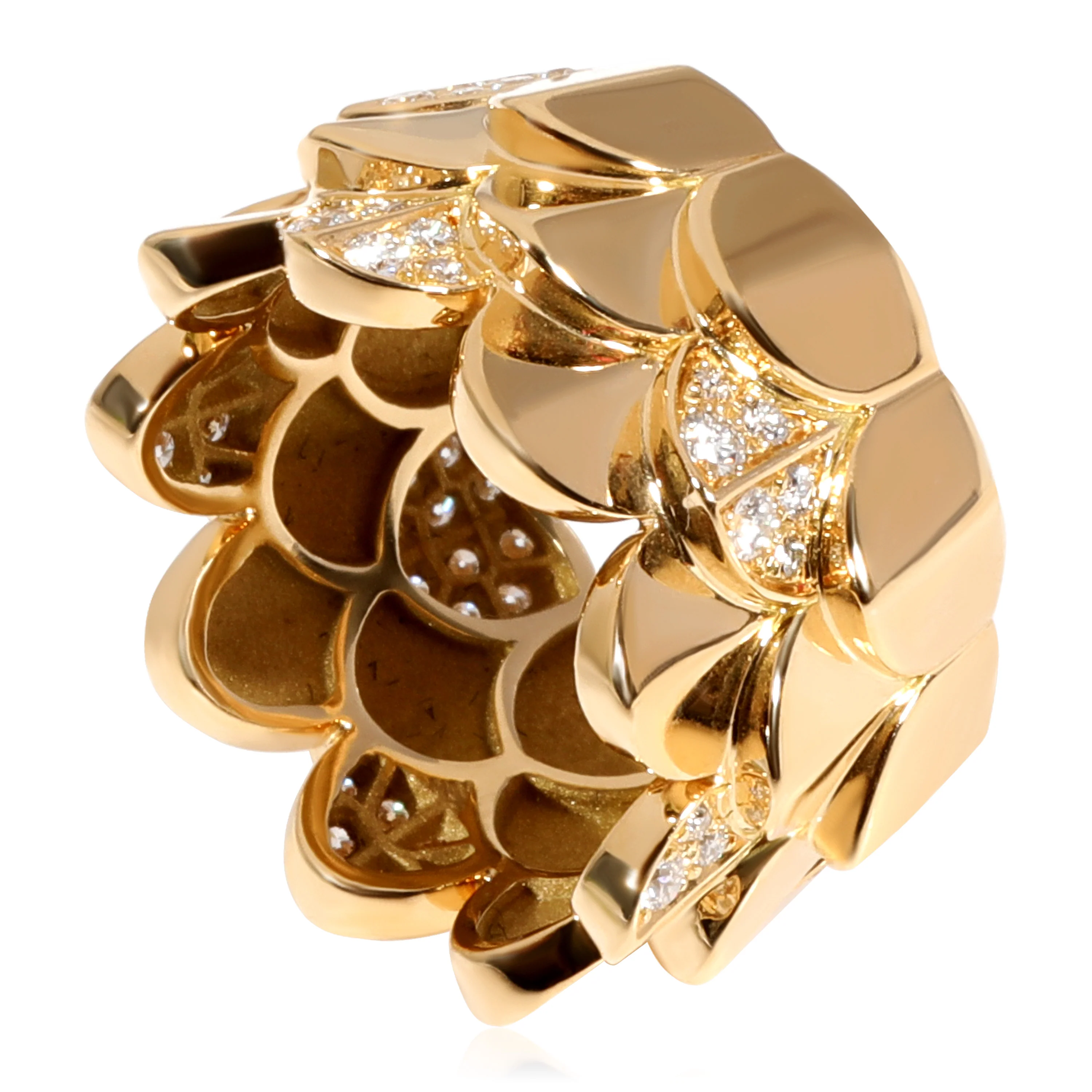 FRED Une Ile dOr Triple Layered Diamond Ring in 18k Yellow Gold 0.49 CTW - Image 4