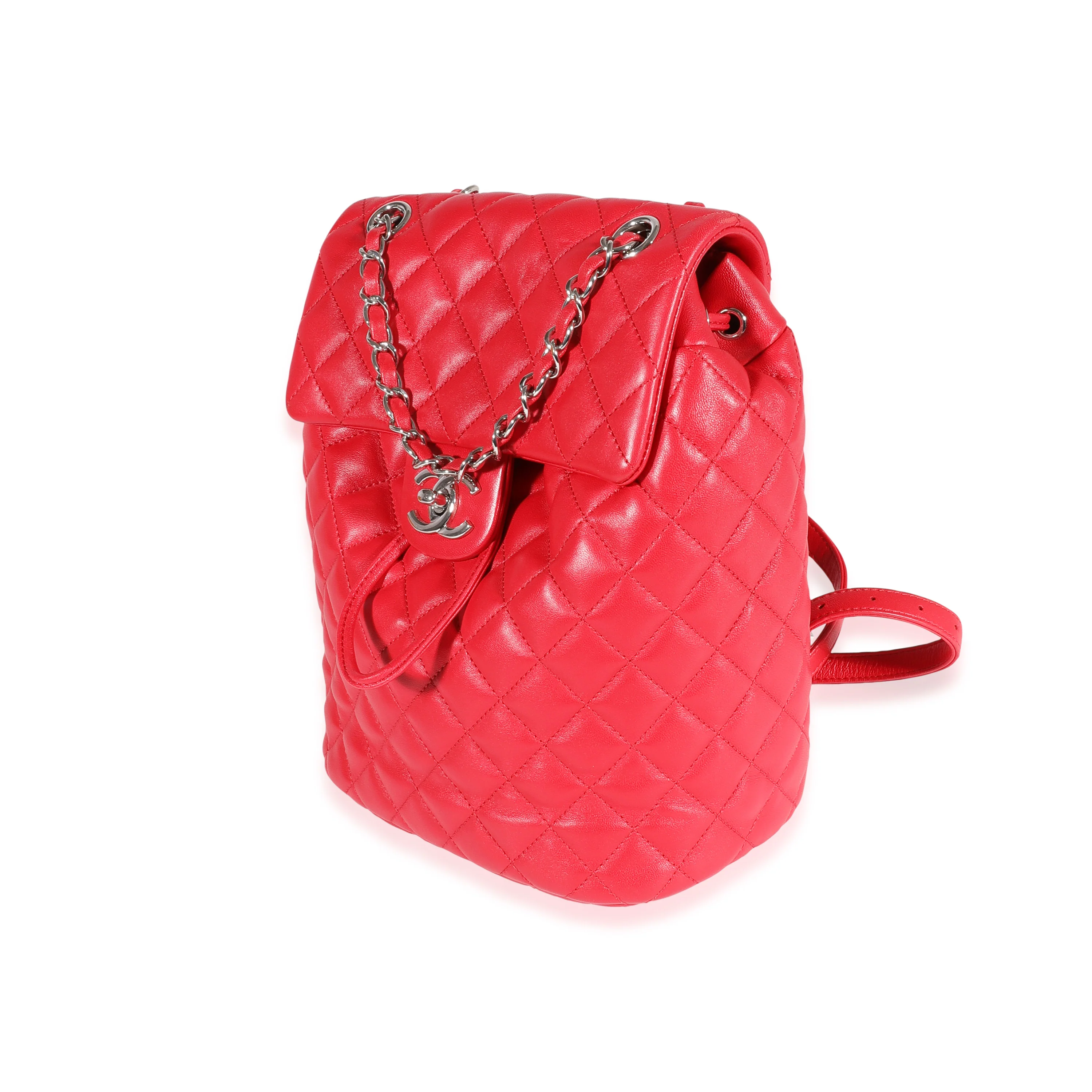 Chanel Red Lambskin Small Urban Spirit Backpack - Image 2
