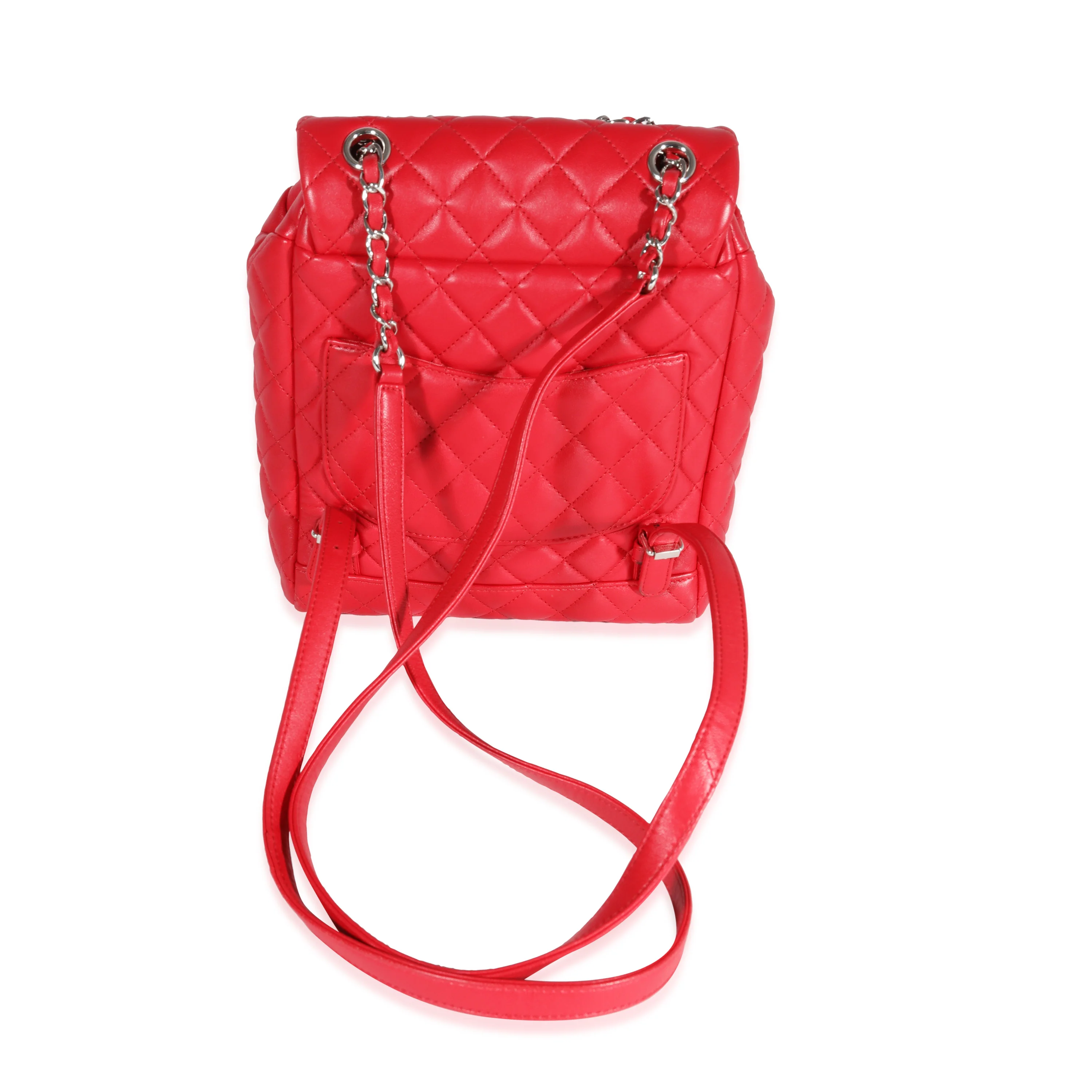 Chanel Red Lambskin Small Urban Spirit Backpack - Image 3
