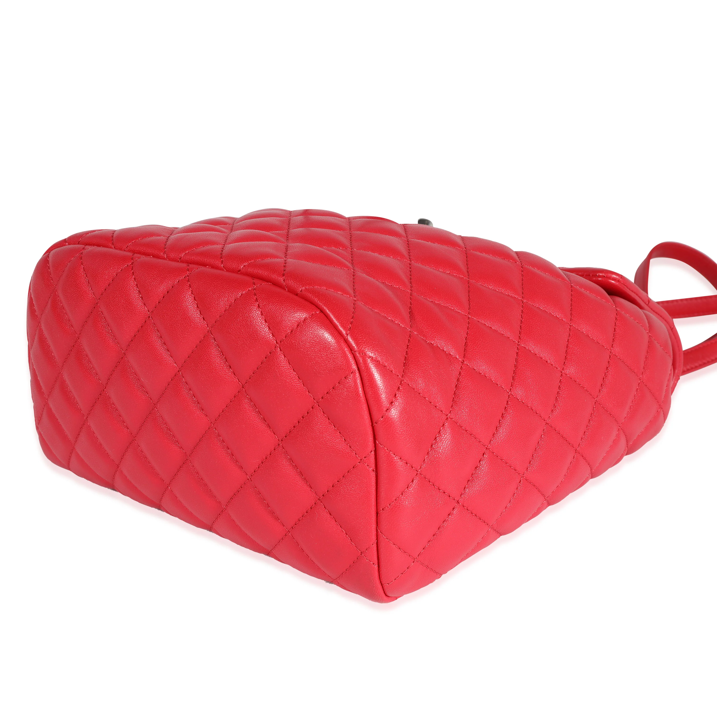 Chanel Red Lambskin Small Urban Spirit Backpack - Image 7