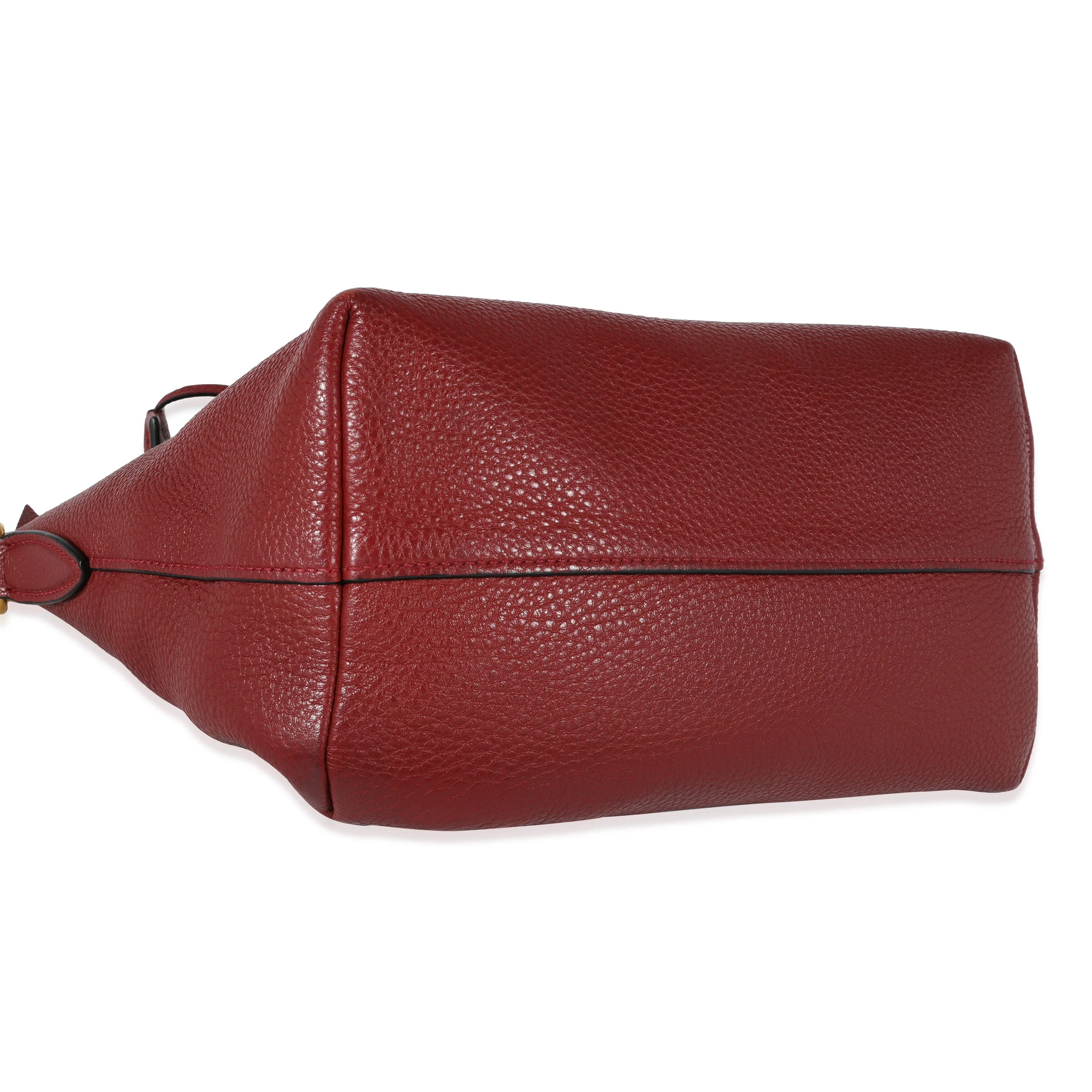 Prada Red Vitello Daino Leather Satchel - Image 6