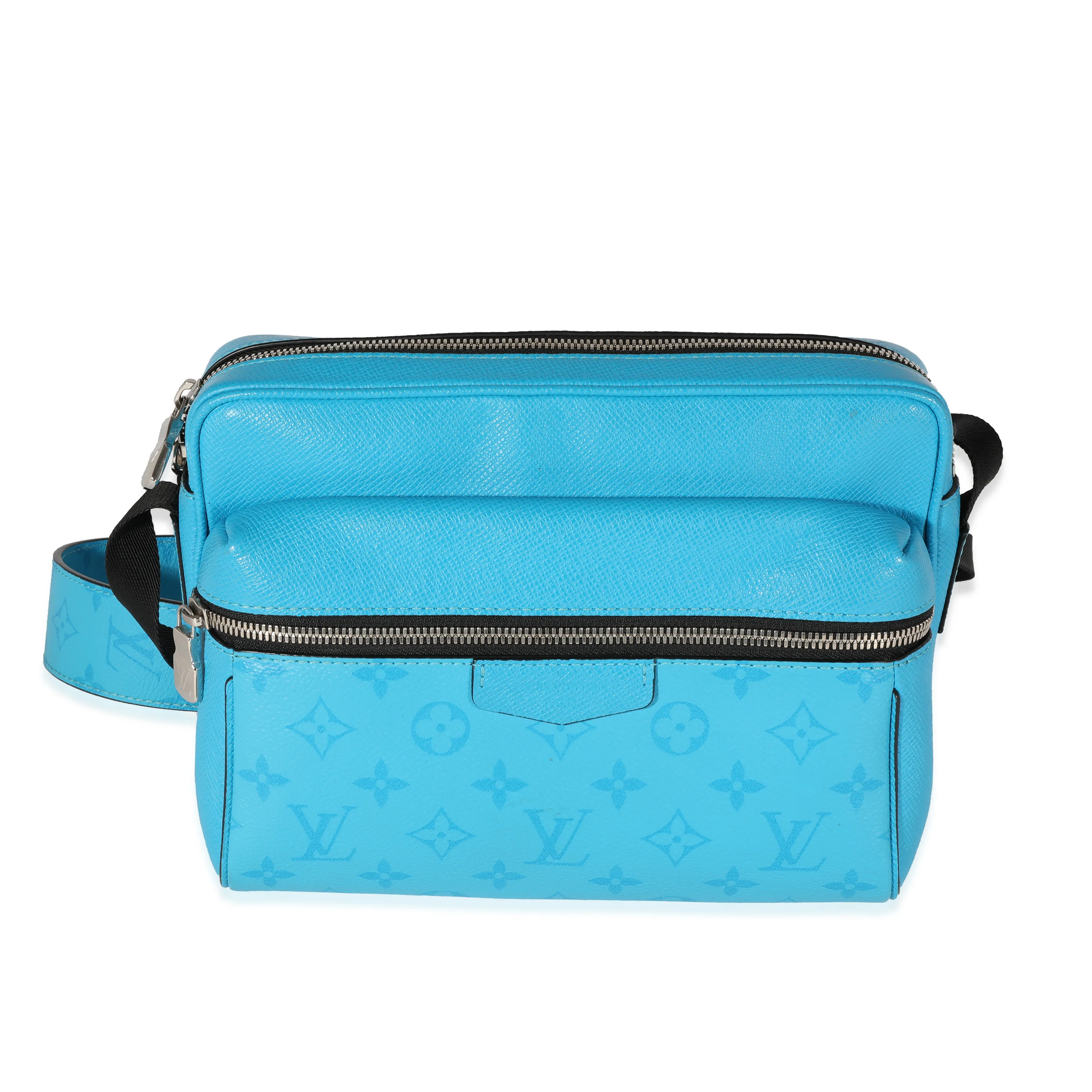 Louis Vuitton Light Blue Taiga & Monogram Canvas Outdoor Messenger