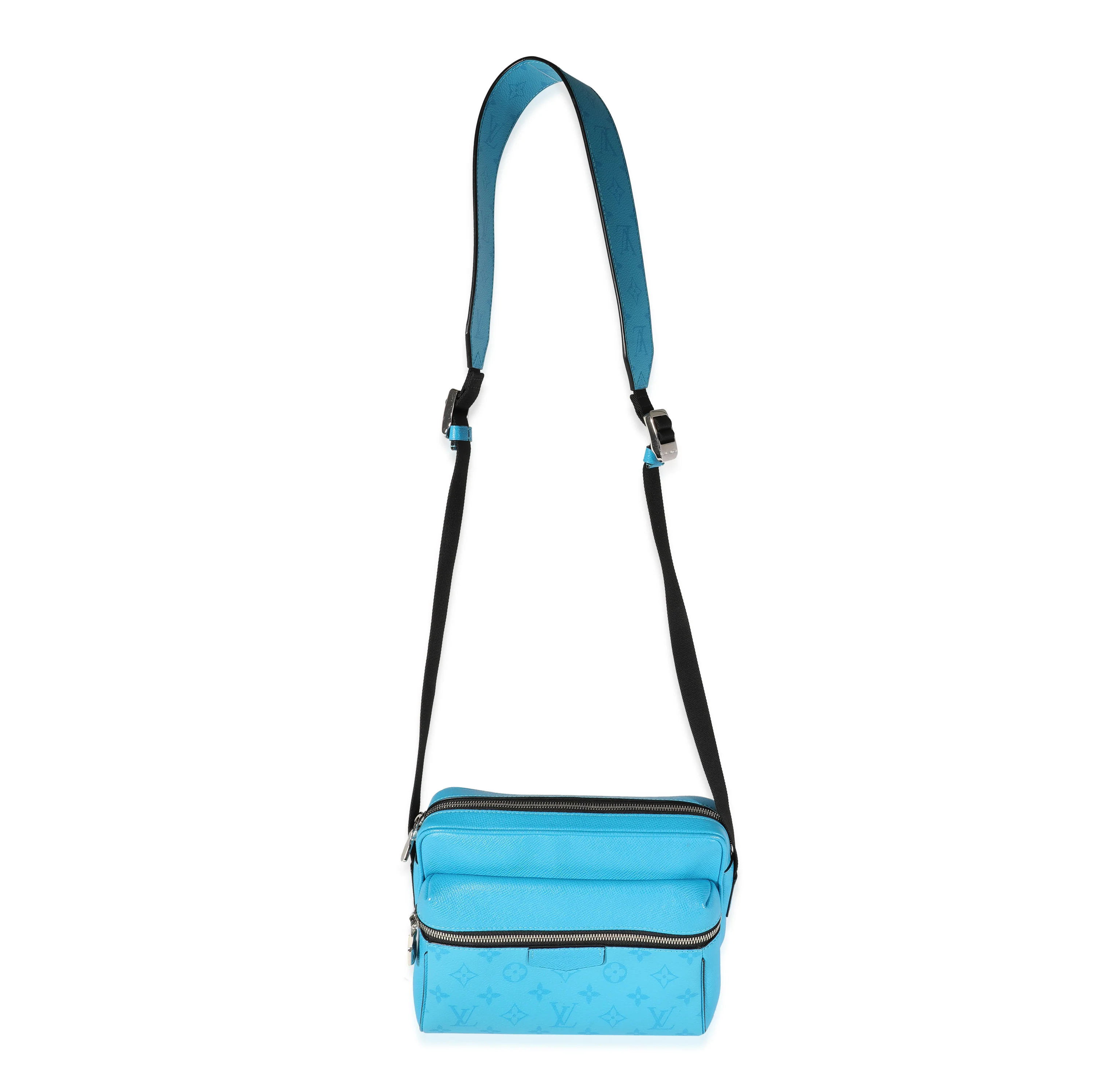 Louis Vuitton Light Blue Taiga & Monogram Canvas Outdoor Messenger - Image 8