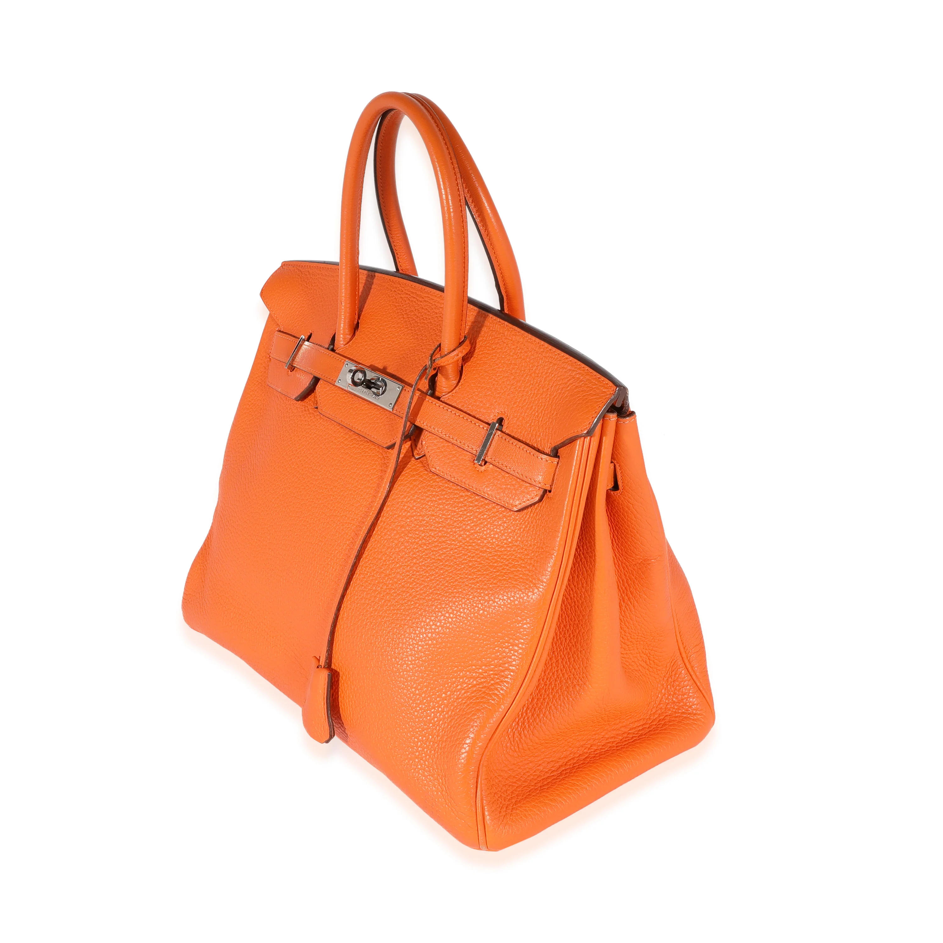 Orange Togo Birkin 35 PHW - Image 2