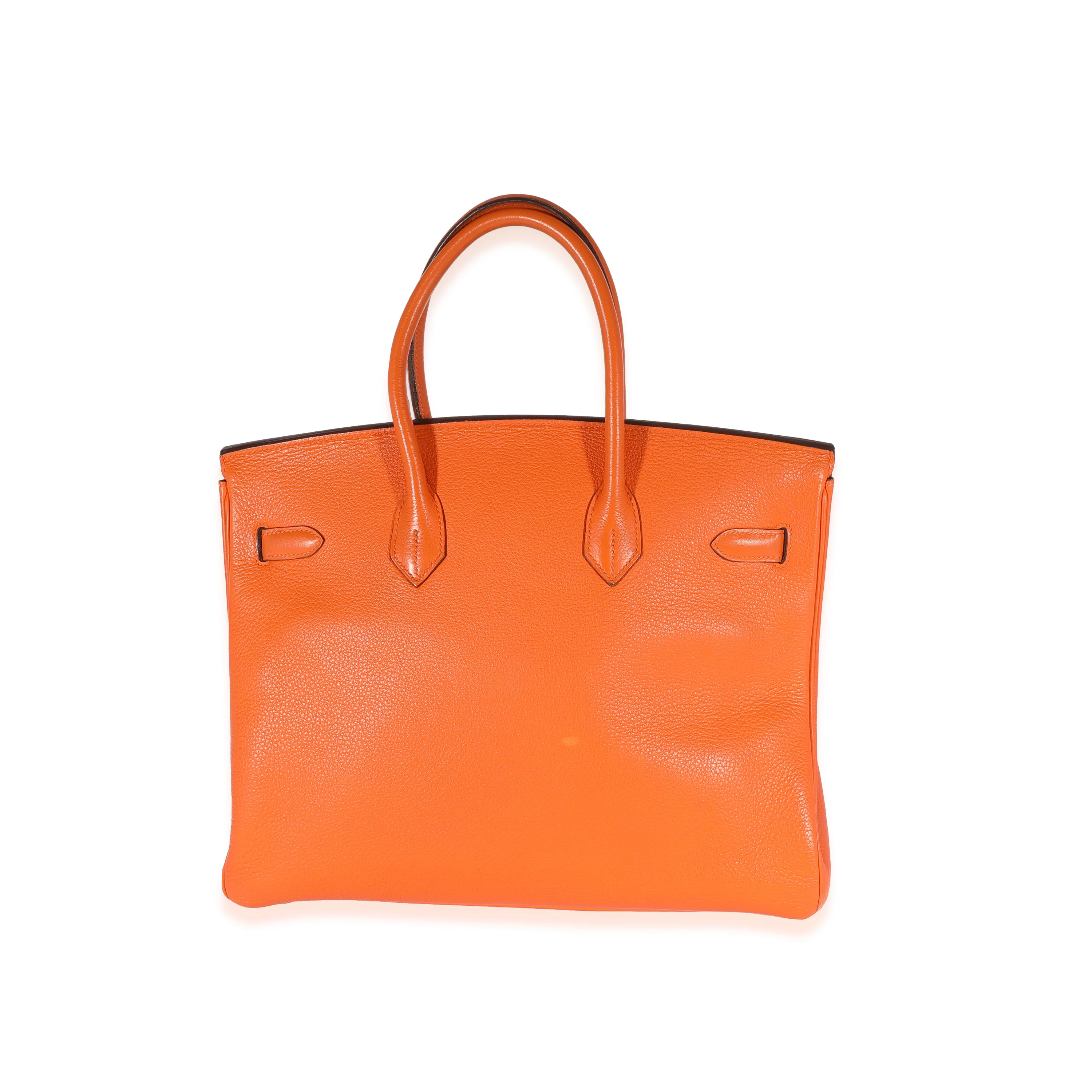 Orange Togo Birkin 35 PHW - Image 3