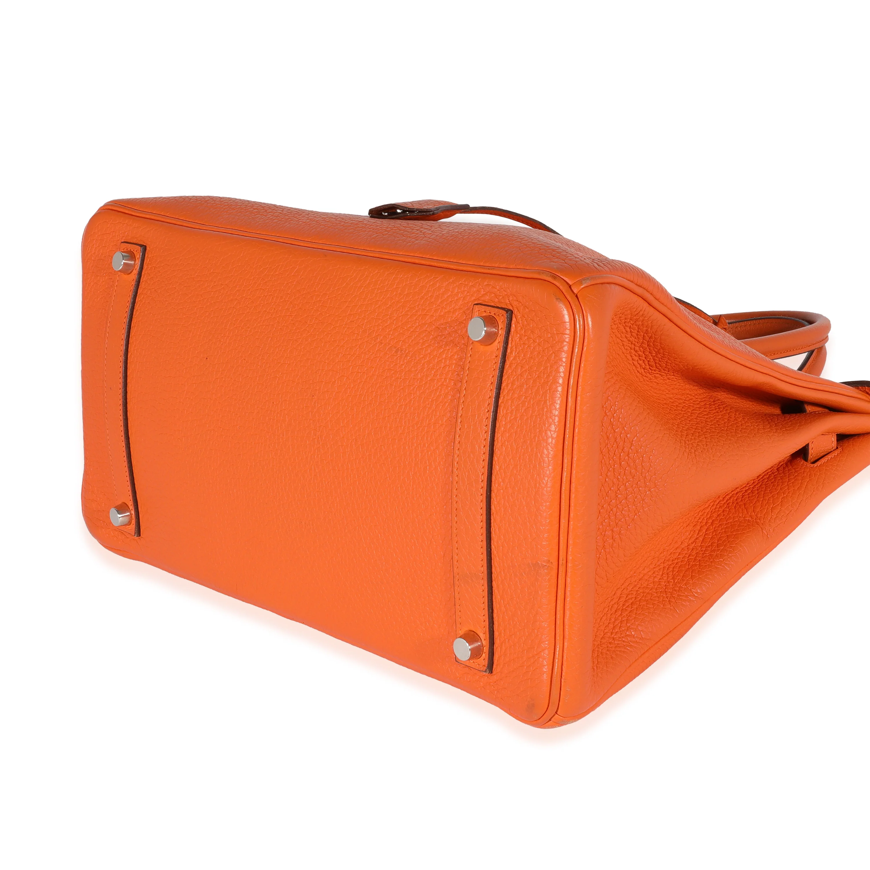 Orange Togo Birkin 35 PHW - Image 7