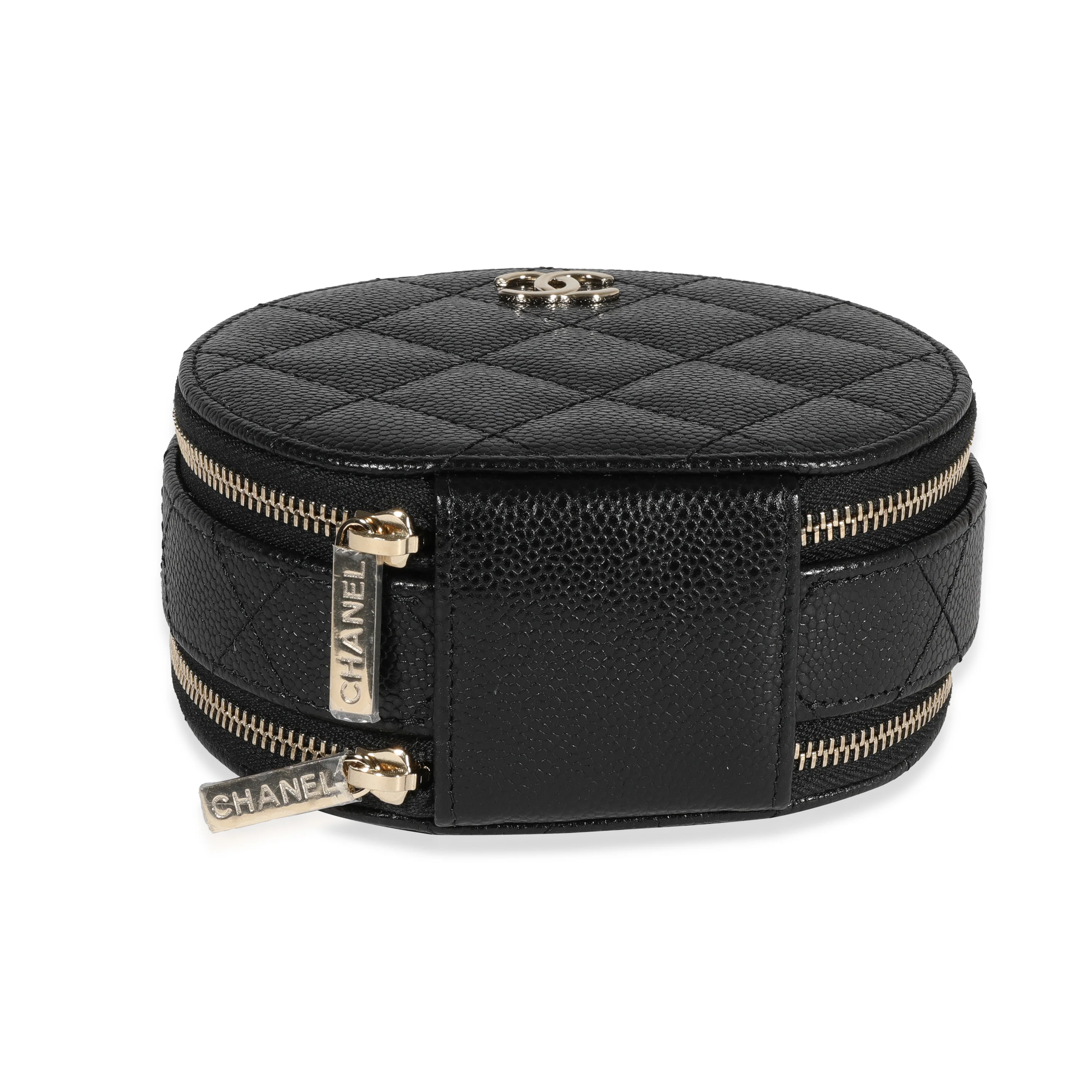 Chanel Black Quilted Caviar Handle With Care Vanity Bag - Image 5