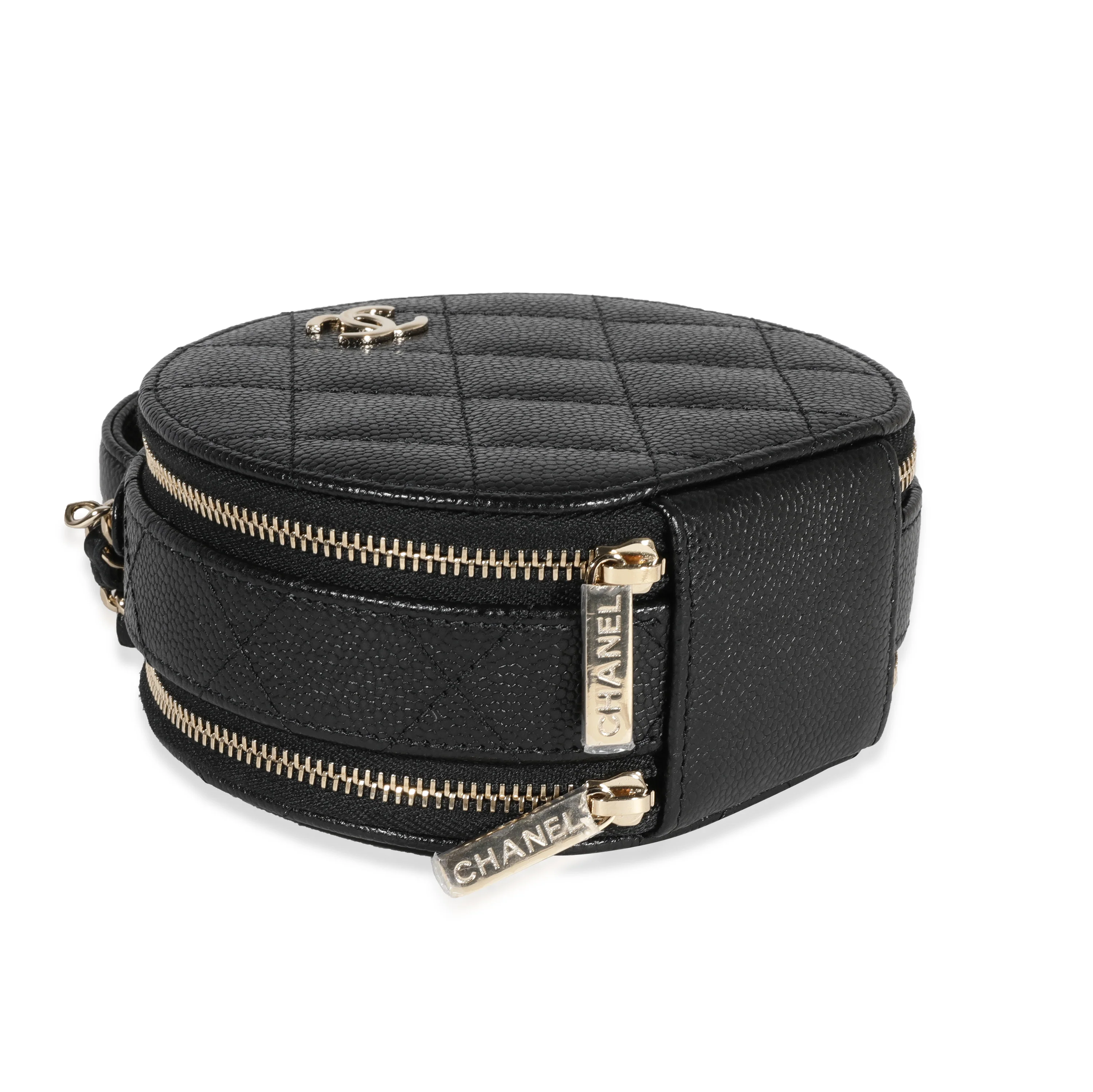 Chanel Black Quilted Caviar Handle With Care Vanity Bag - Image 6