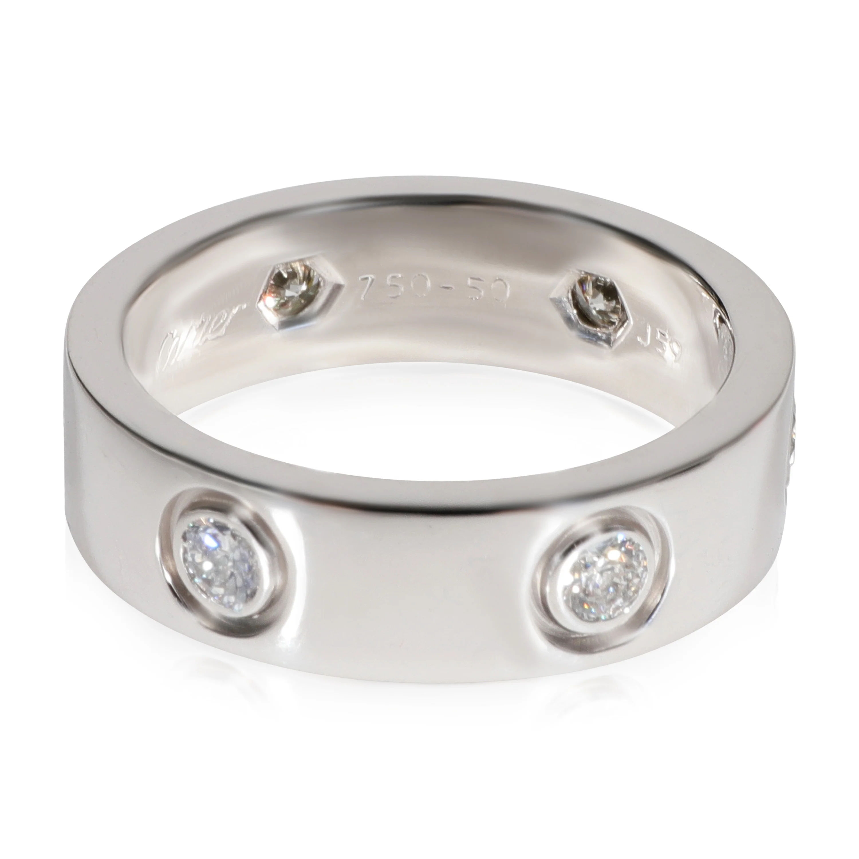 Love Ring, 6 Diamonds (White Gold) - Image 2