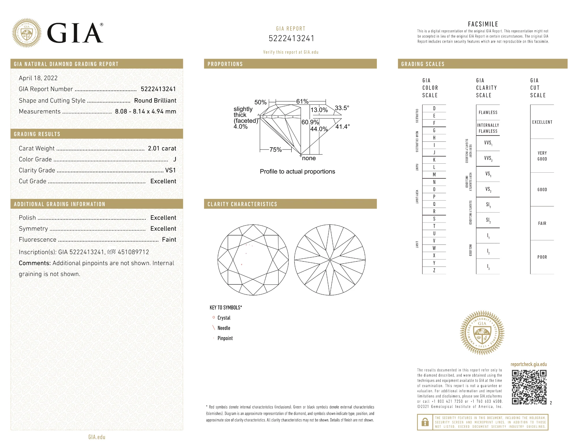 GIA Certified 2.01 Ct Round cut J VS1 Loose Diamond - Image 2
