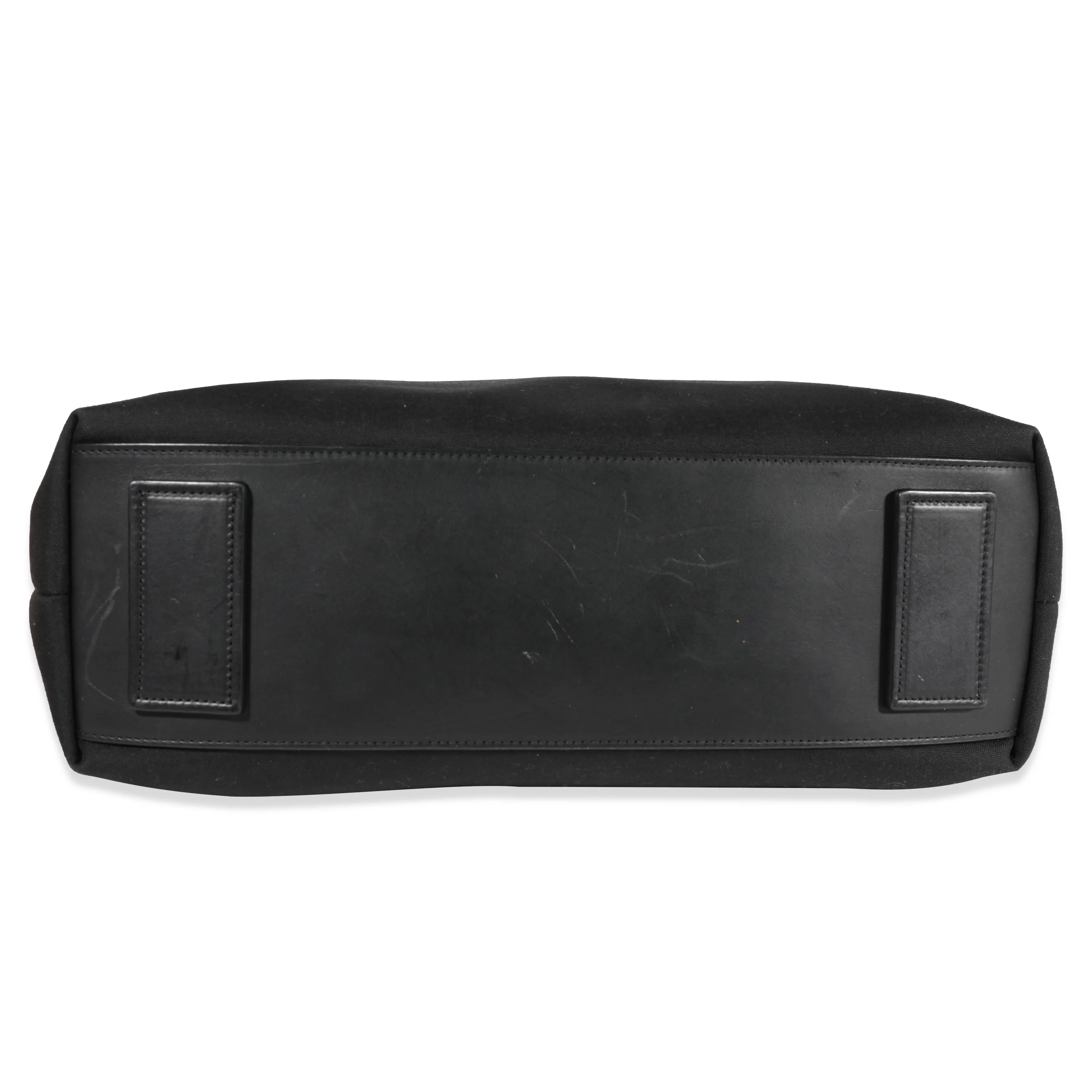 Black Canvas & Leather Tote - Image 4
