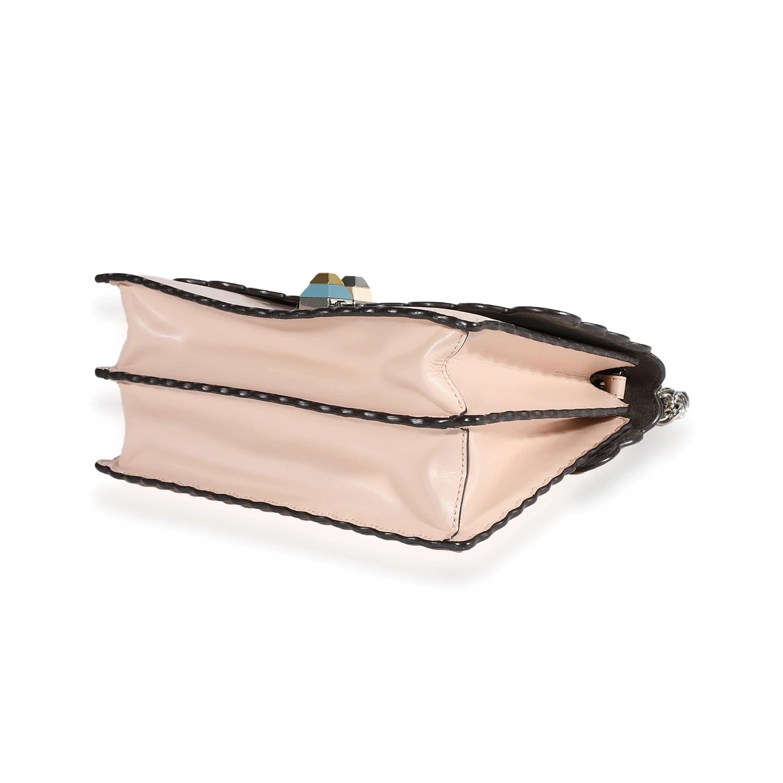 Fendi Pale Pink Scalloped Leather Medium Kan I Bag - Image 5