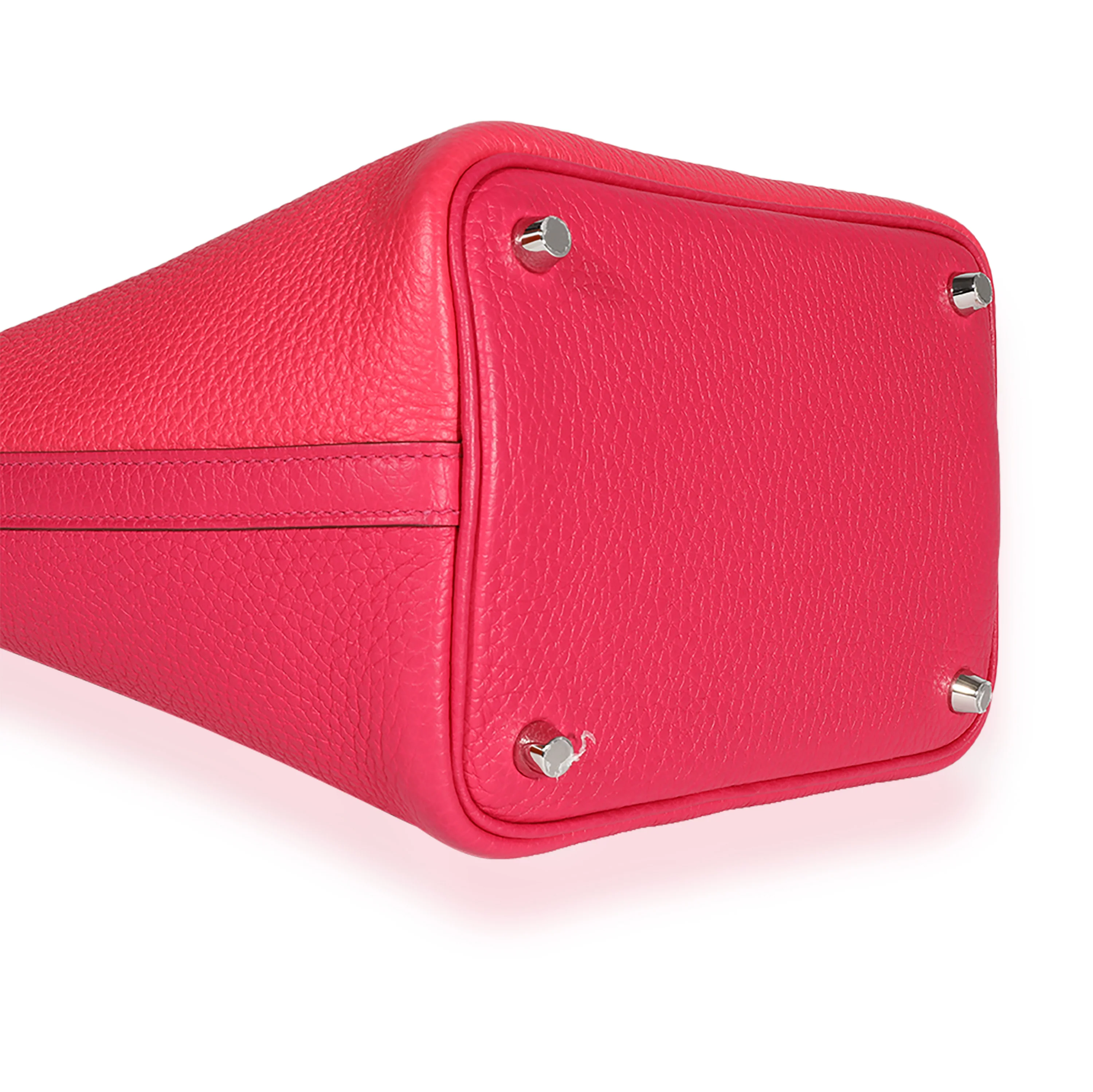 Hermès Rose Extreme, Rose Mexico, & Rouge De Coeur Clémence Picotin Lock 18 PHW - Image 3