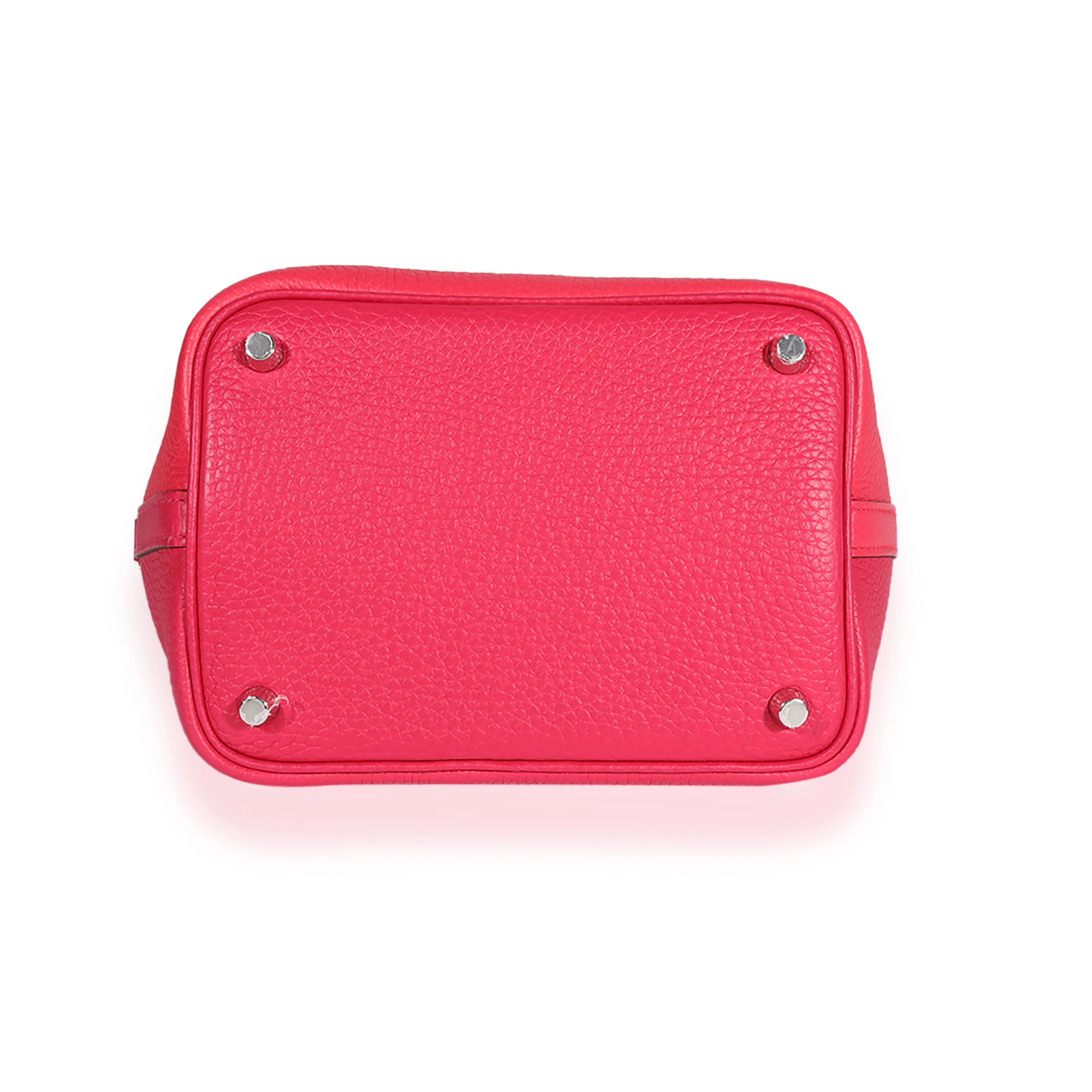 Hermès Rose Extreme, Rose Mexico, & Rouge De Coeur Clémence Picotin Lock 18 PHW - Image 7