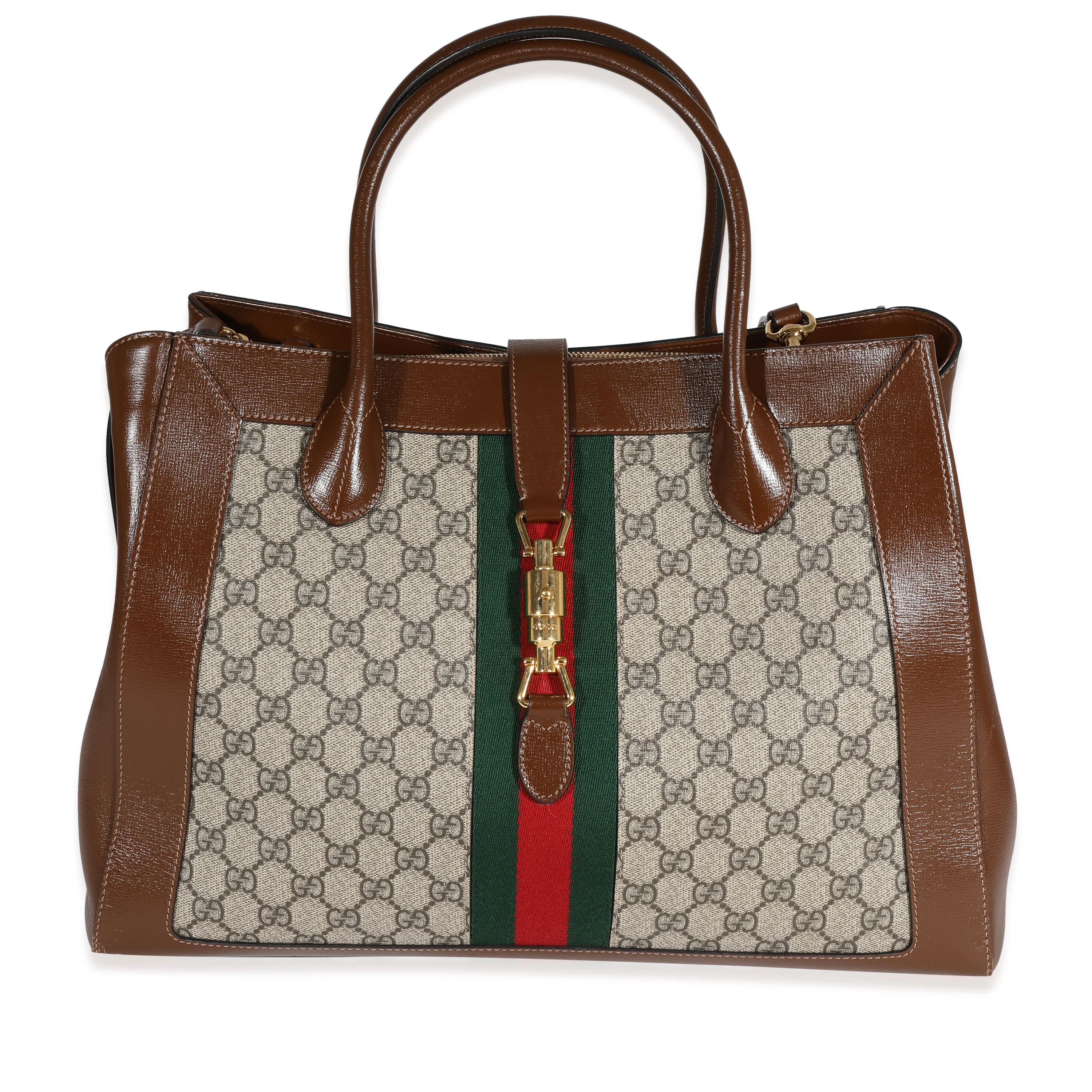 Gucci GG Supreme & Web Jackie 1961 Large Tote