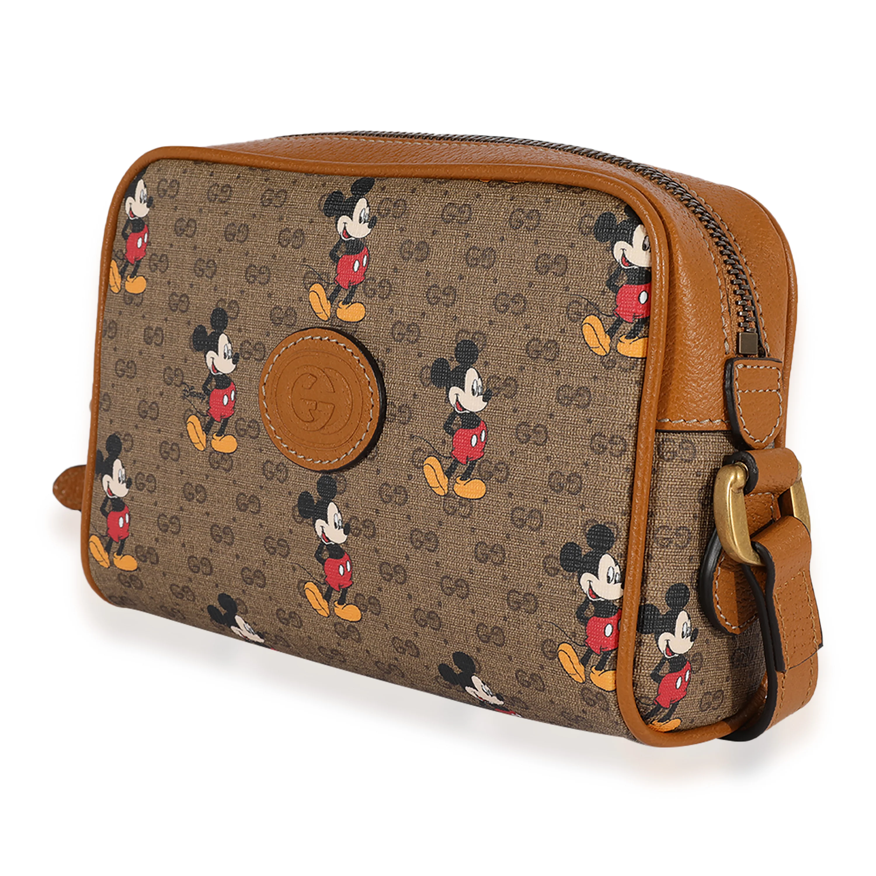 Gucci x Disney Vintage GG Supreme Mickey Mouse Shoulder Bag - Image 2