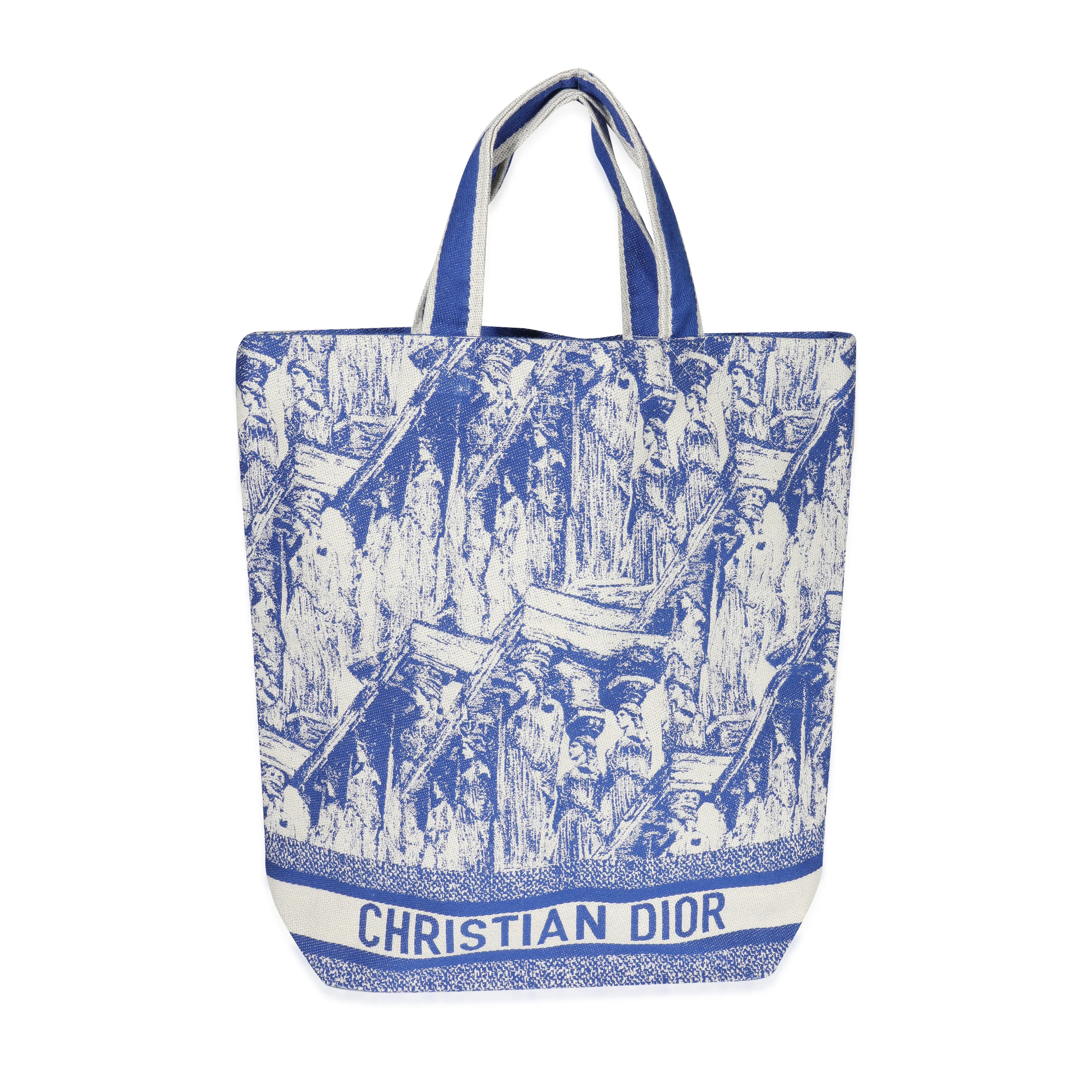 Dior Blue Cruise 2022 Print Canvas Tote
