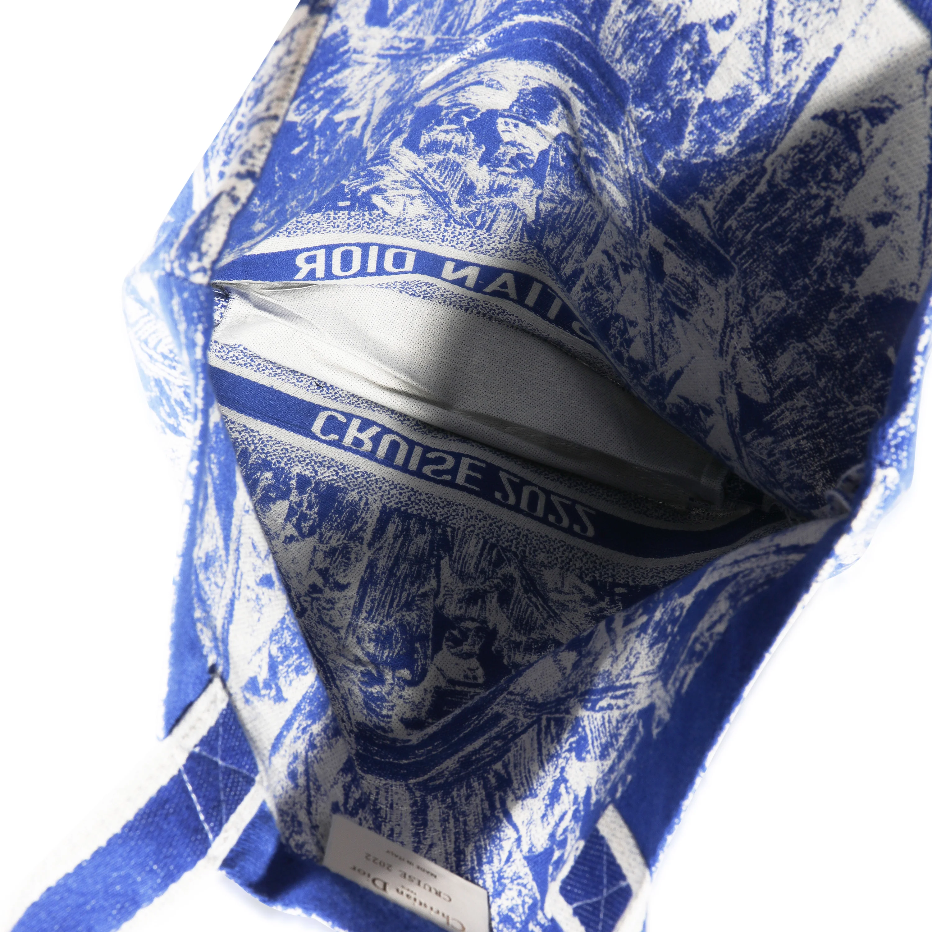 Dior Blue Cruise 2022 Print Canvas Tote - Image 4
