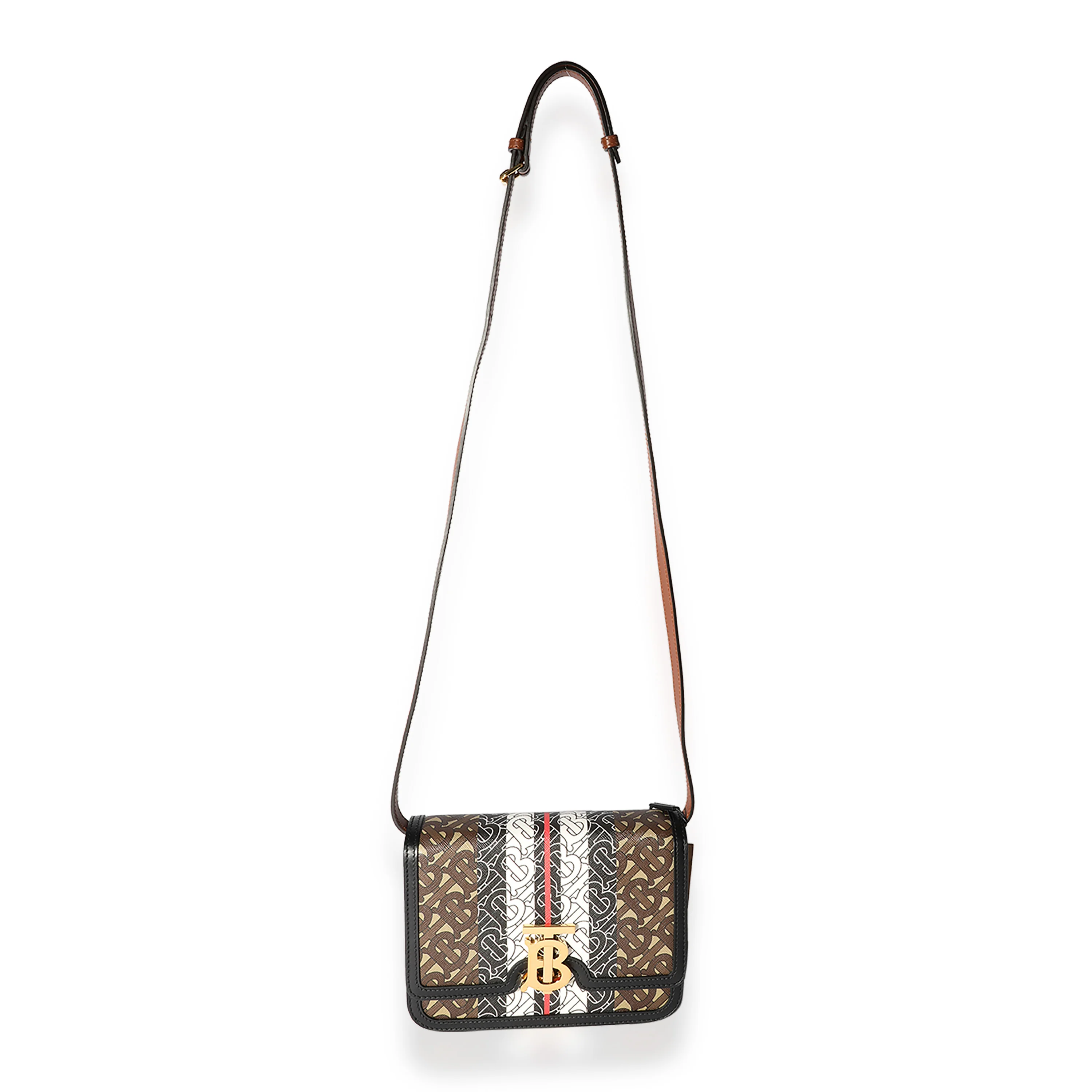 Burberry Bridle Brown Monogram E-Canvas Small TB Bag - Image 4