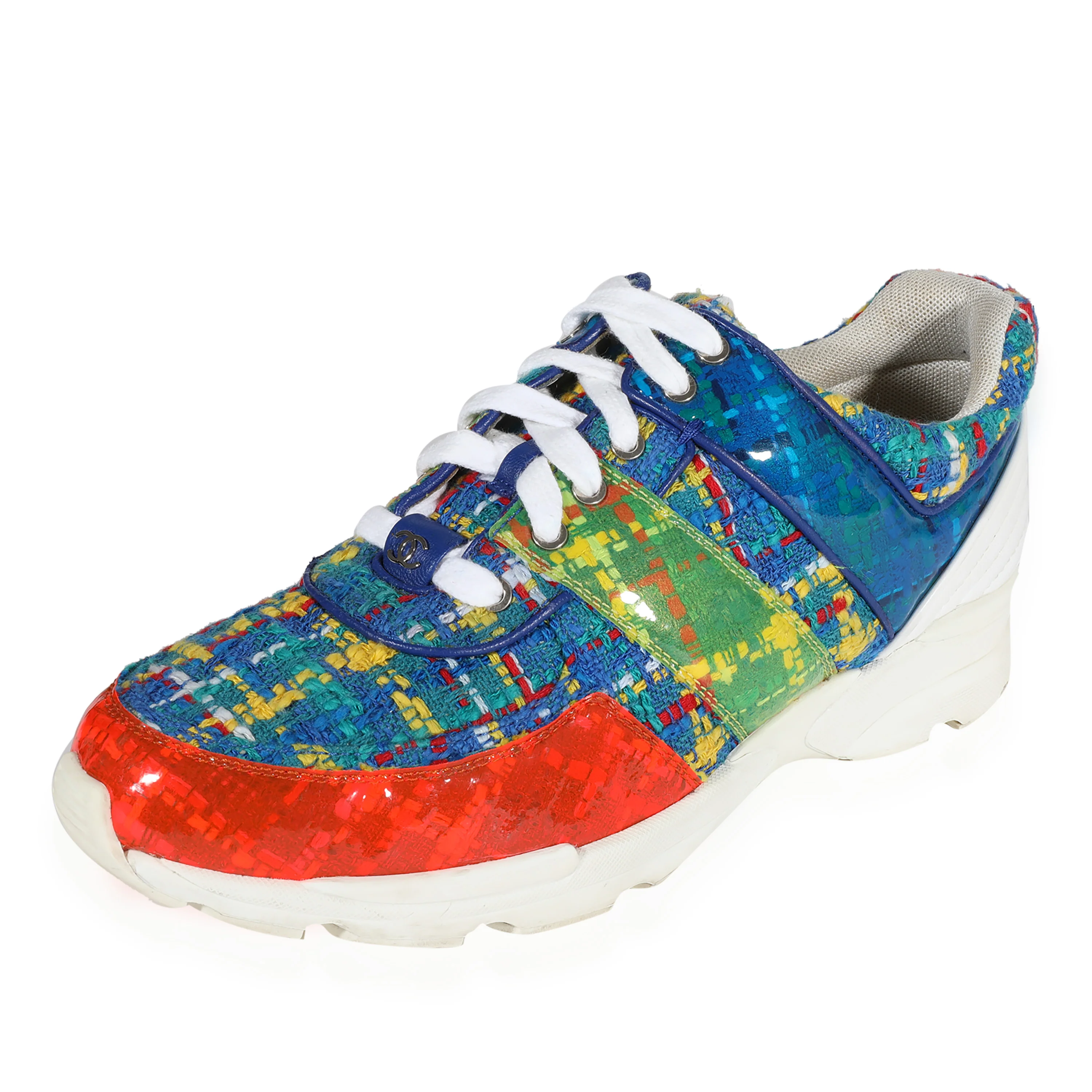 17S Multicolour PVC Tweed Sneakers 40.5 - Image 2