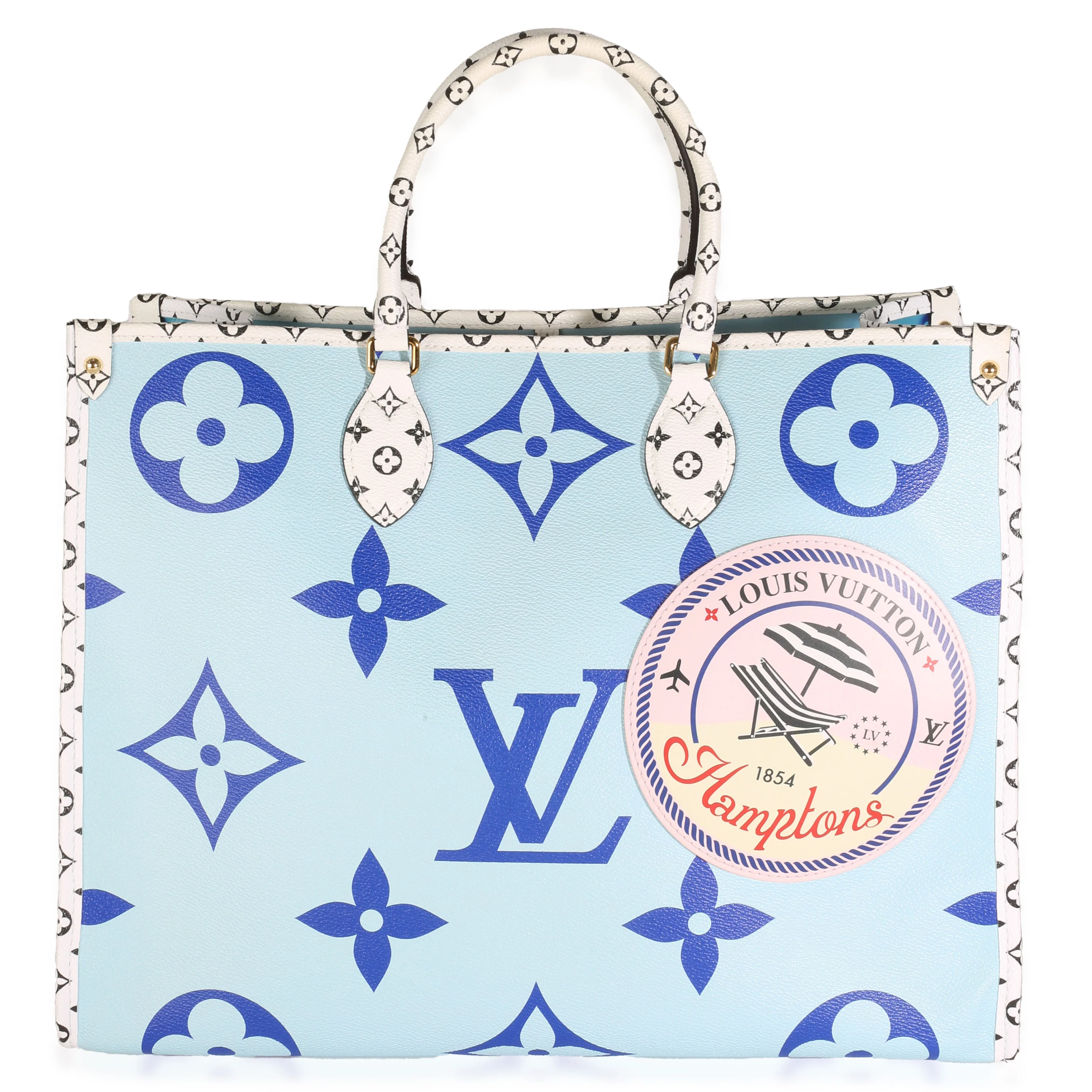 Blue Monogram Giant Canvas Hamptons Onthego GM