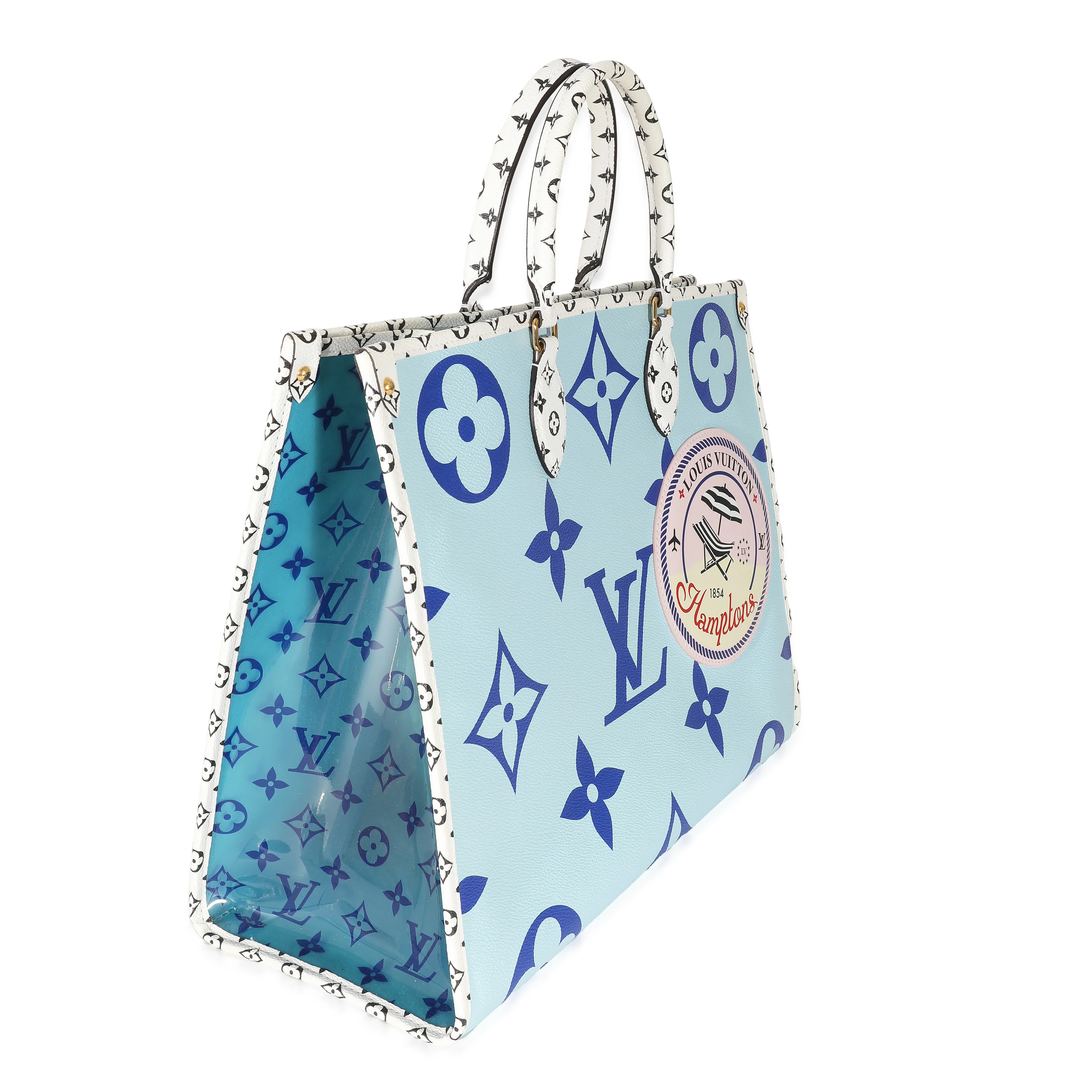 Blue Monogram Giant Canvas Hamptons Onthego GM - Image 3