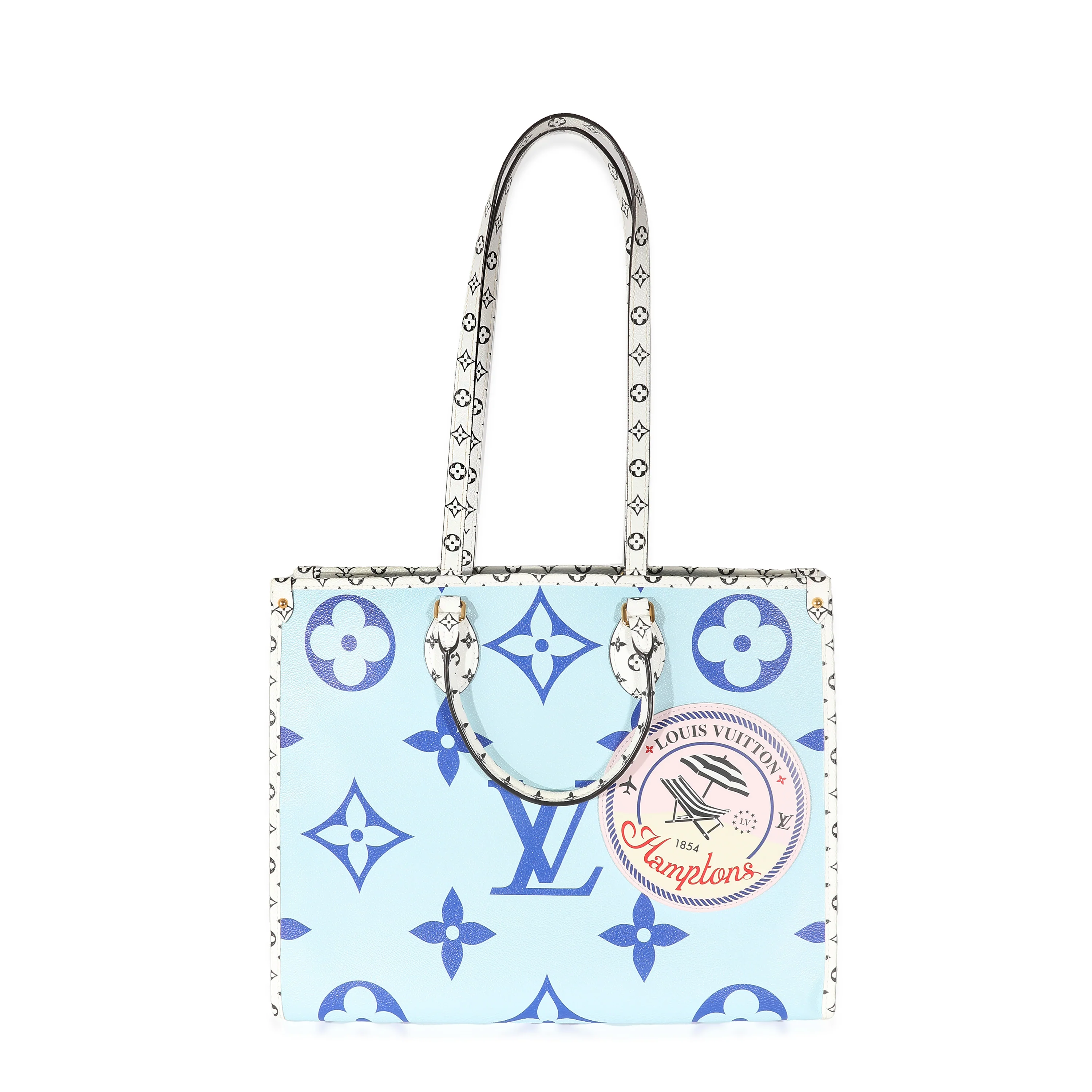 Blue Monogram Giant Canvas Hamptons Onthego GM - Image 8