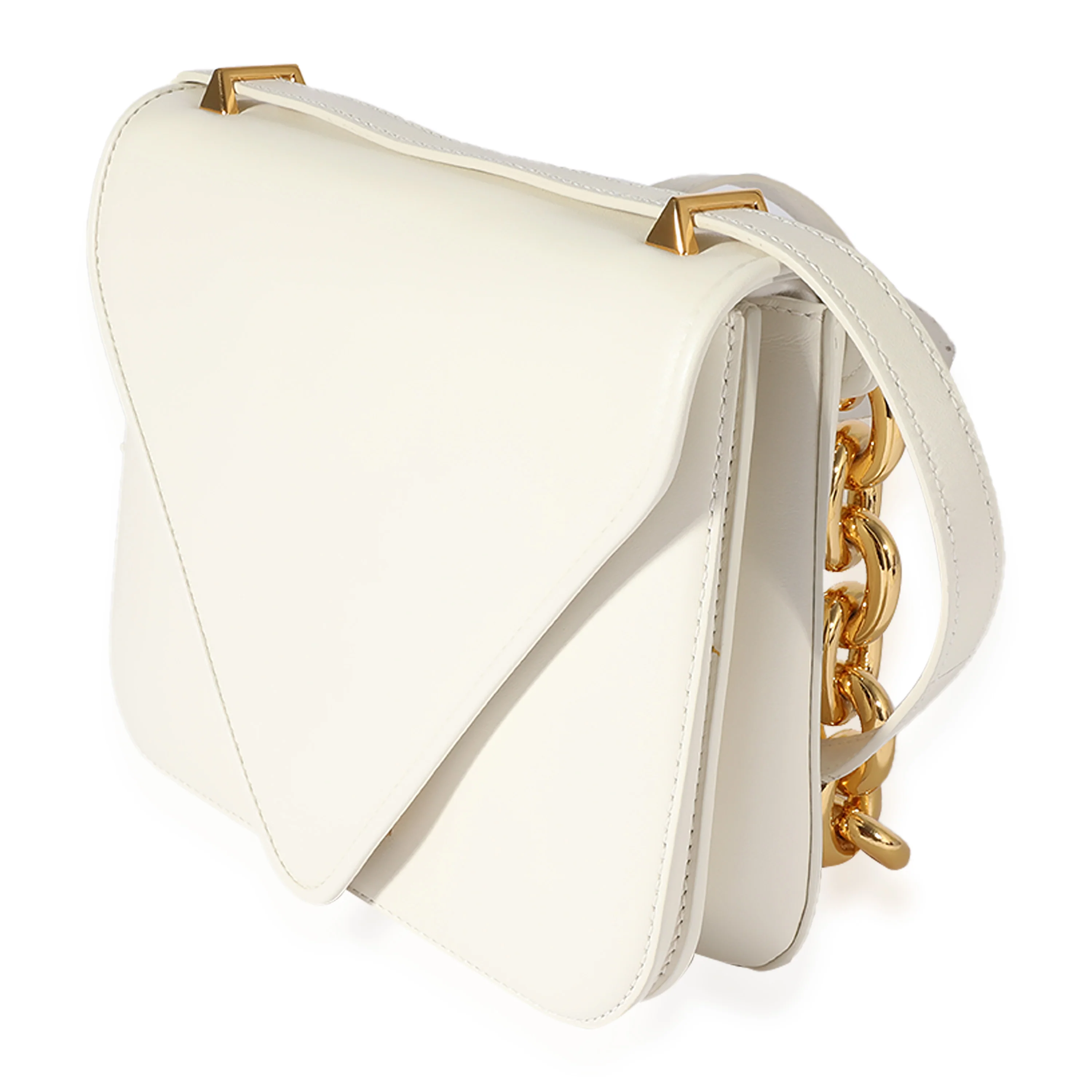 Bottega Veneta White Smooth Leather Mount Bag - Image 2