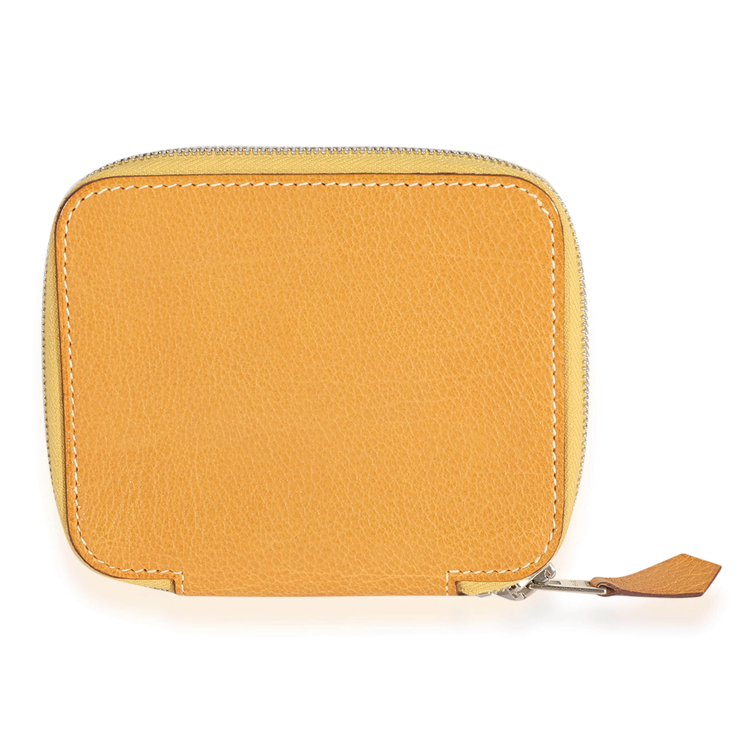 Natural Vache Liegee Azap Compact Wallet PHW