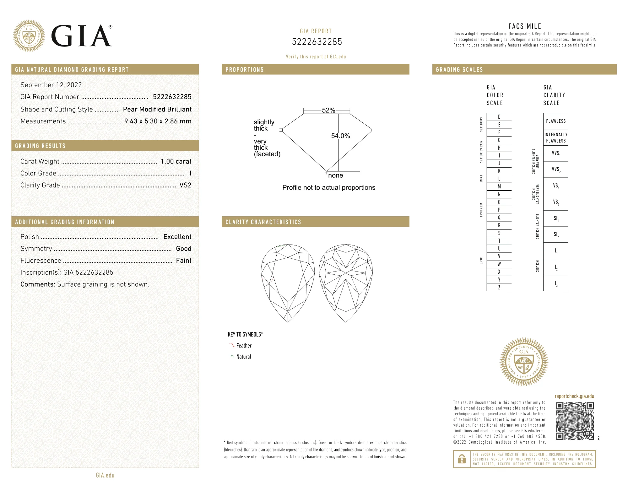 GIA Certified 1.00 Ct Pear cut I VS2 Loose Diamond - Image 2