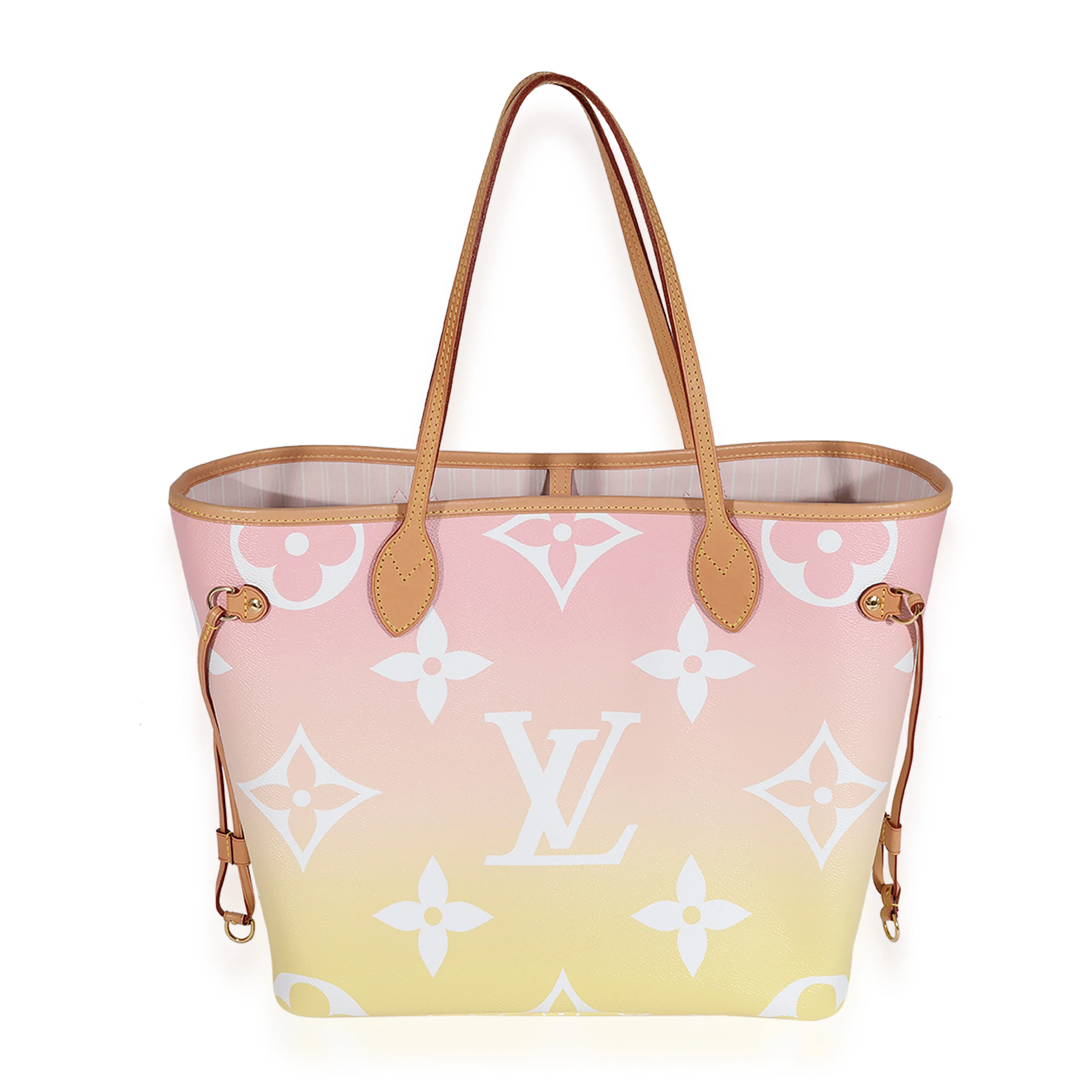 Louis Vuitton Pink & Yellow Monogram Giant By The Pool Neverfull MM - Image 3