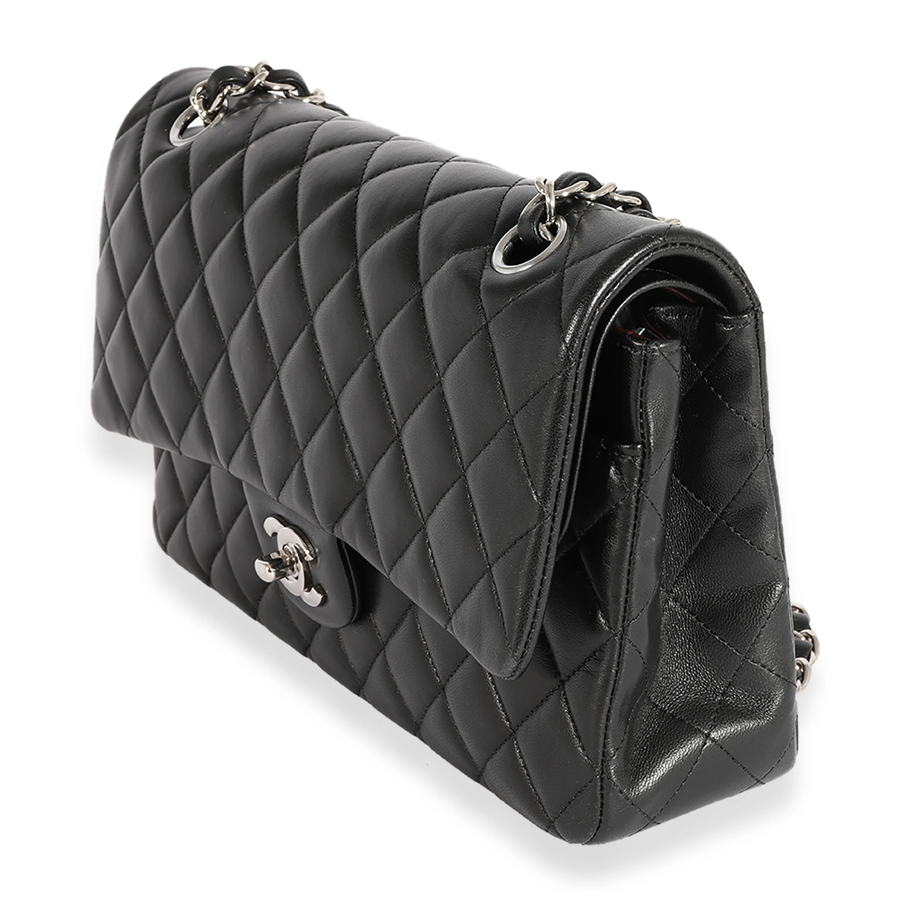 Chanel Black Quilted Lambskin Medium Classic Double Flap Bag - Image 2