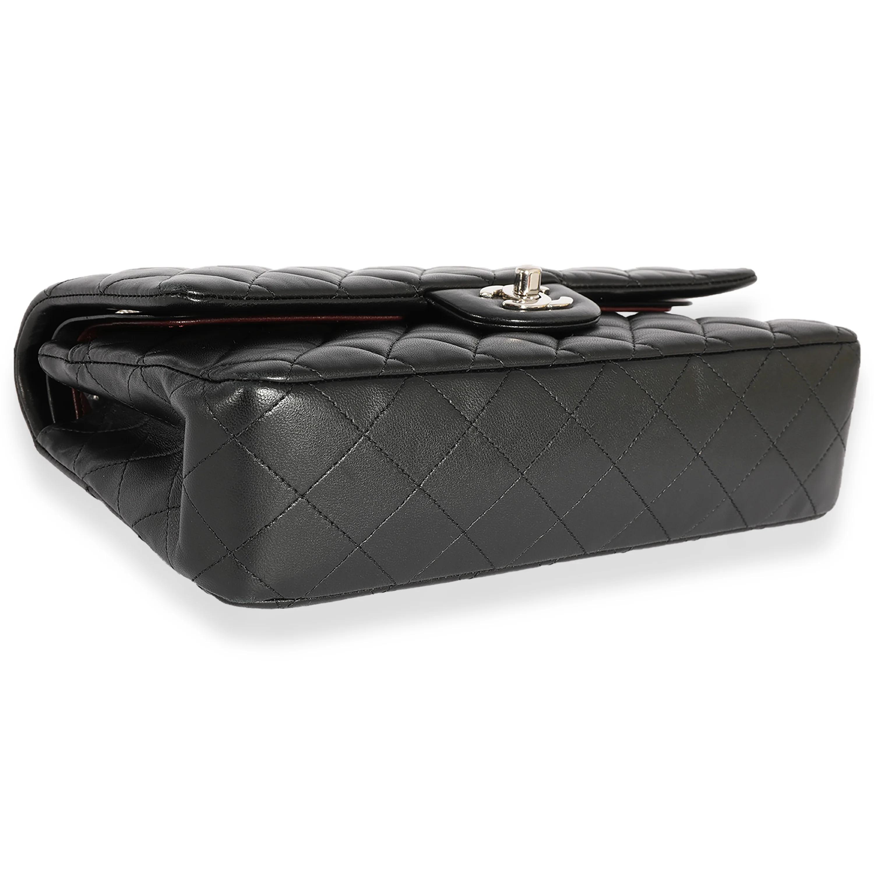 Chanel Black Quilted Lambskin Medium Classic Double Flap Bag - Image 6