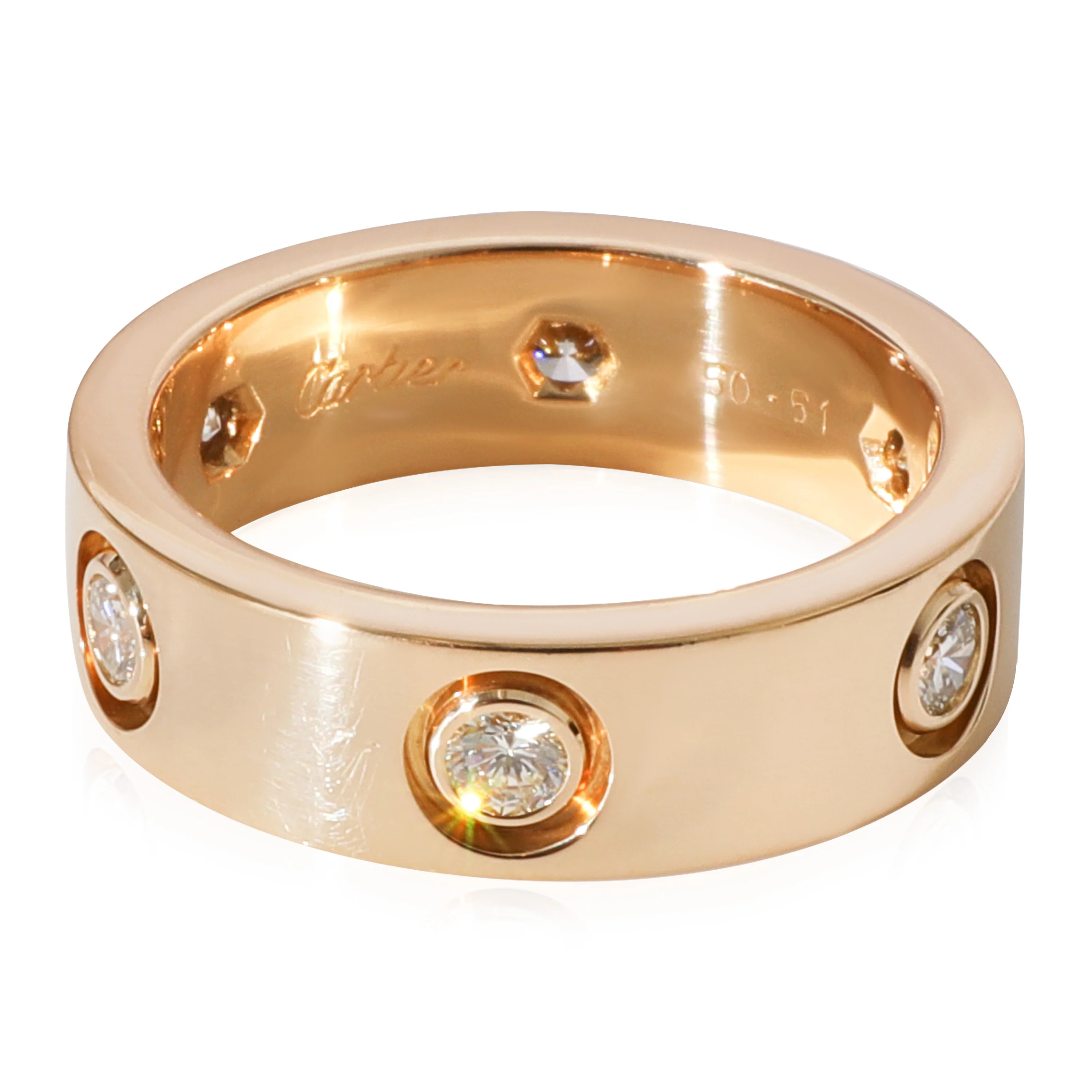 Cartier Love Diamond Ring in 18k Yellow Gold 0.46 CTW