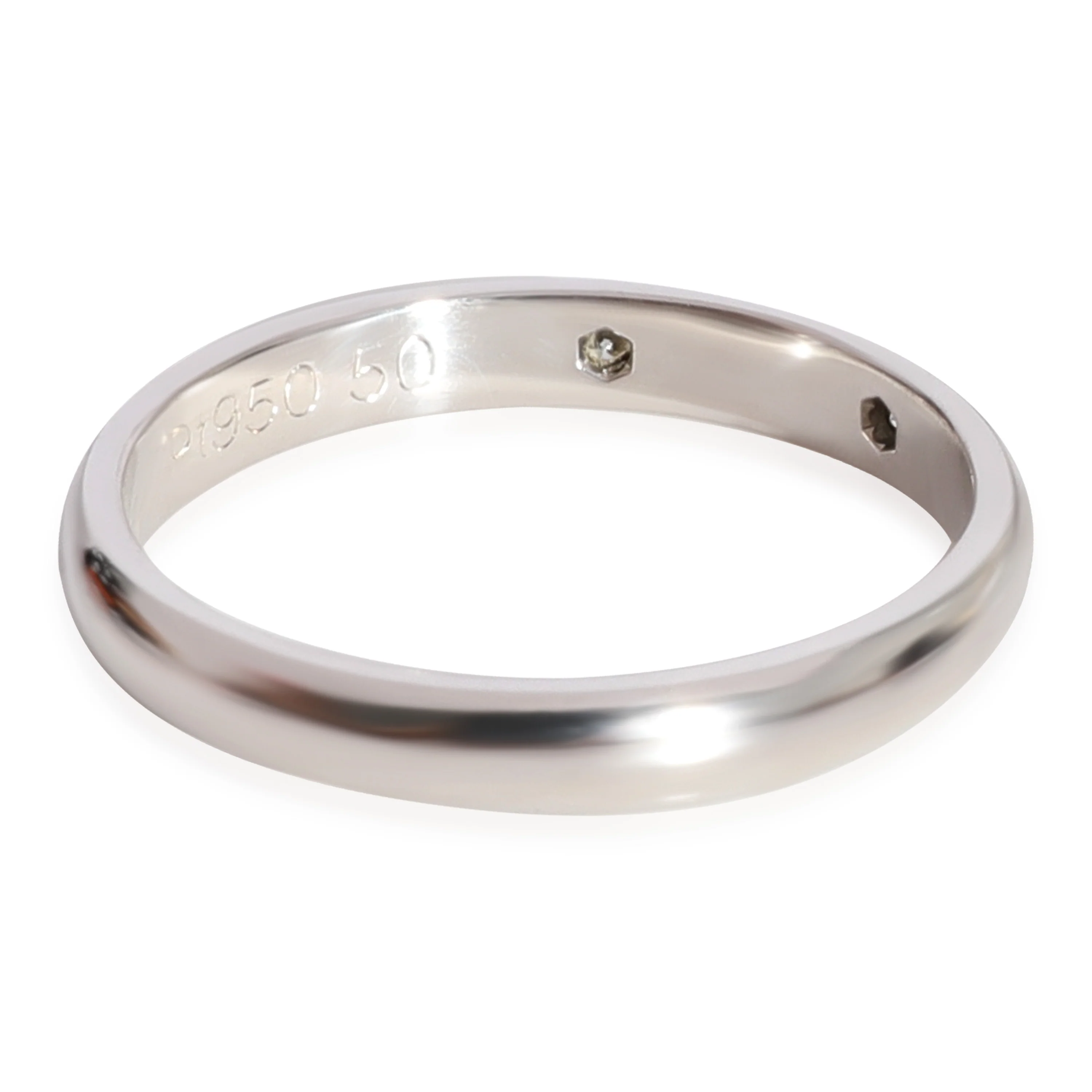 1895 3 Diamond Wedding Band in Platinum 0.03 CTW - Image 3