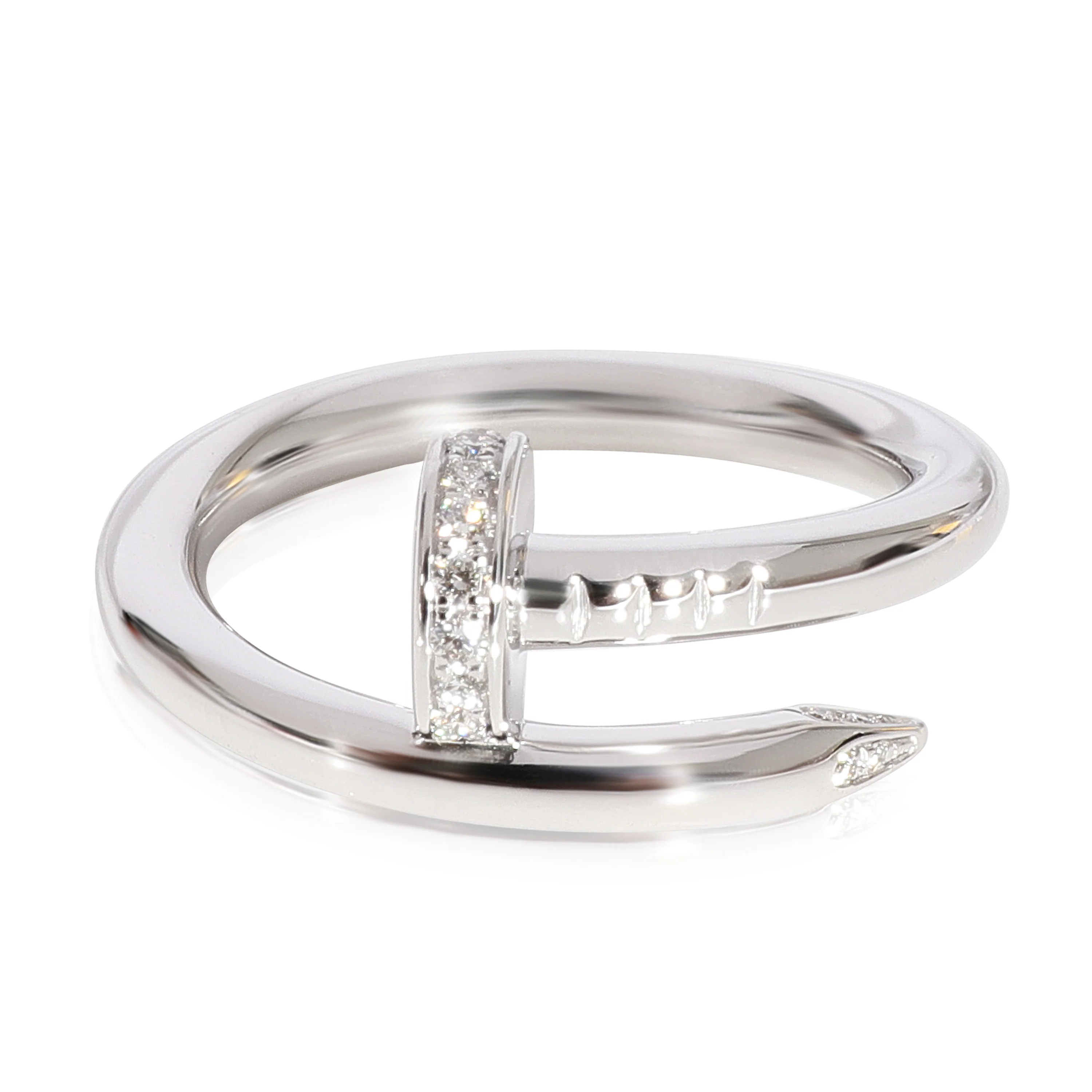 Cartier Juste Un Clou Diamond Ring in 18k White Gold 0.13 CTW - Image 2