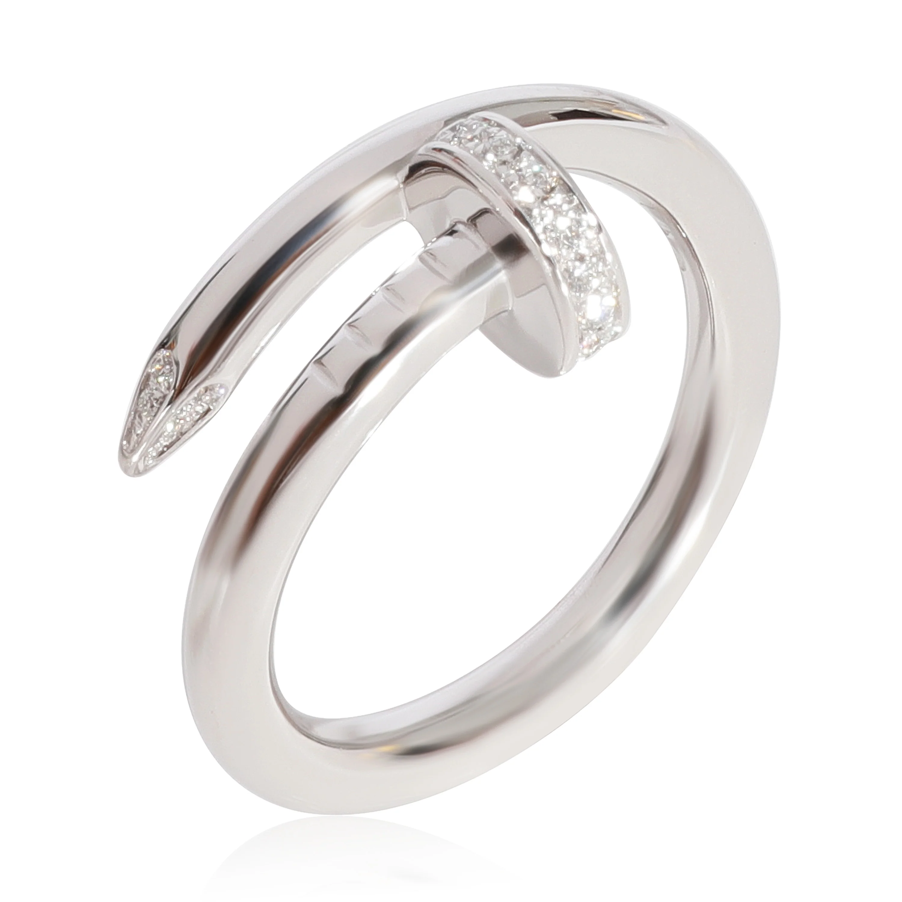 Cartier Juste Un Clou Diamond Ring in 18k White Gold 0.13 CTW - Image 6